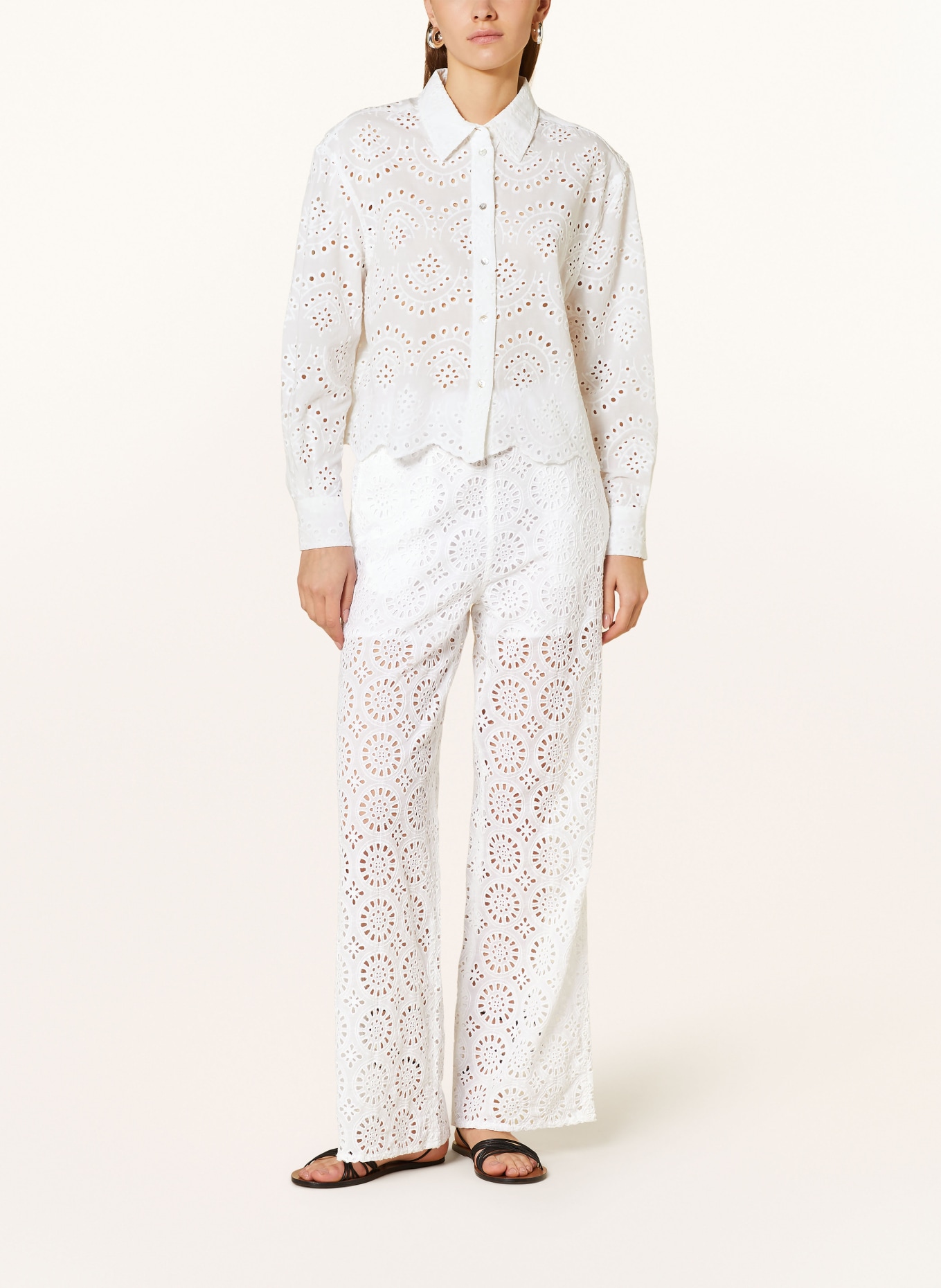 Pepe Jeans Trousers MAGGY in broderie anglaise, Color: WHITE (Image 2)