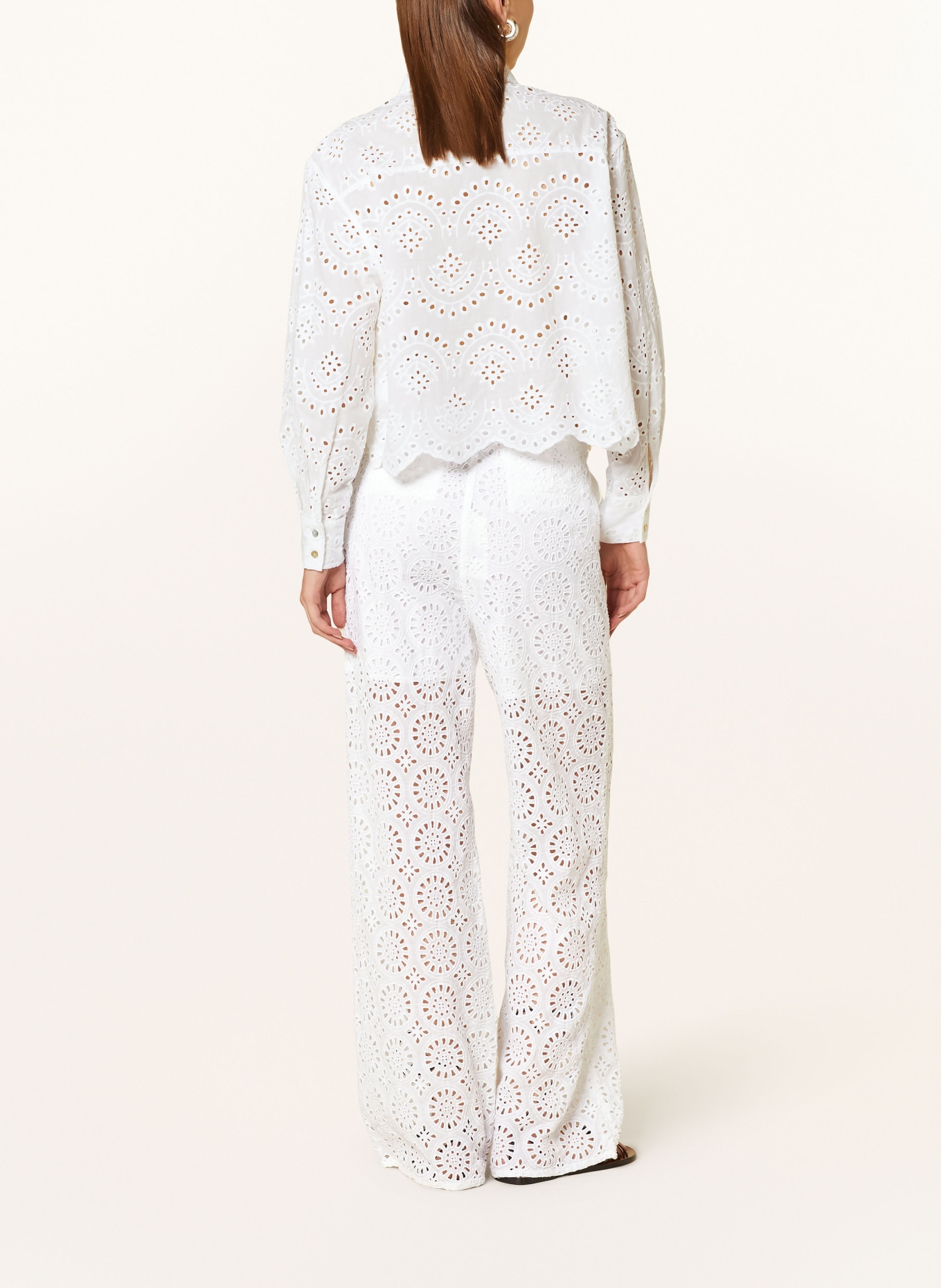 Pepe Jeans Trousers MAGGY in broderie anglaise, Color: WHITE (Image 3)