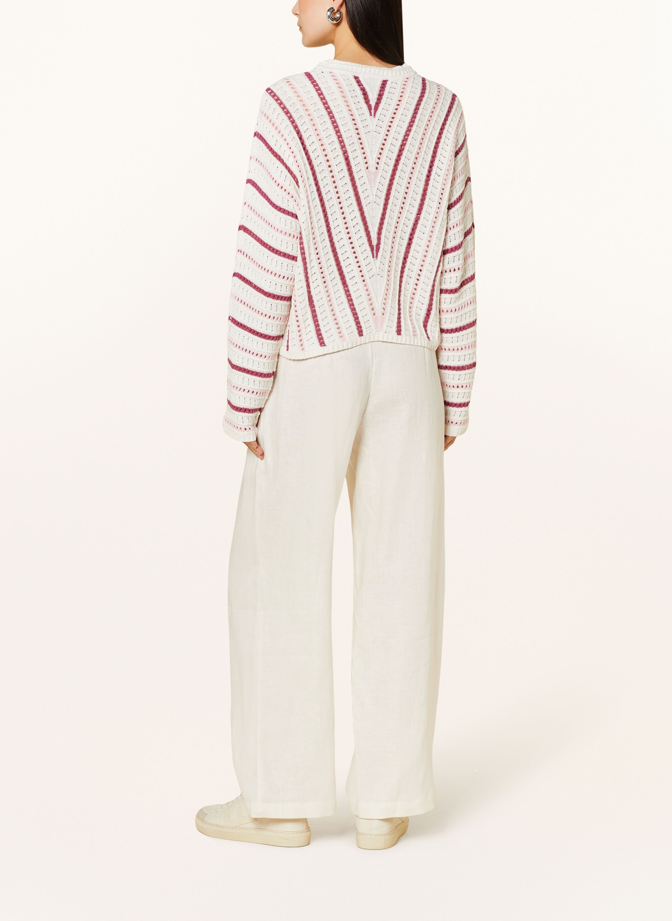 Pepe Jeans Sweater GINNY, Color: ECRU/ LIGHT PINK/ DARK PURPLE (Image 3)