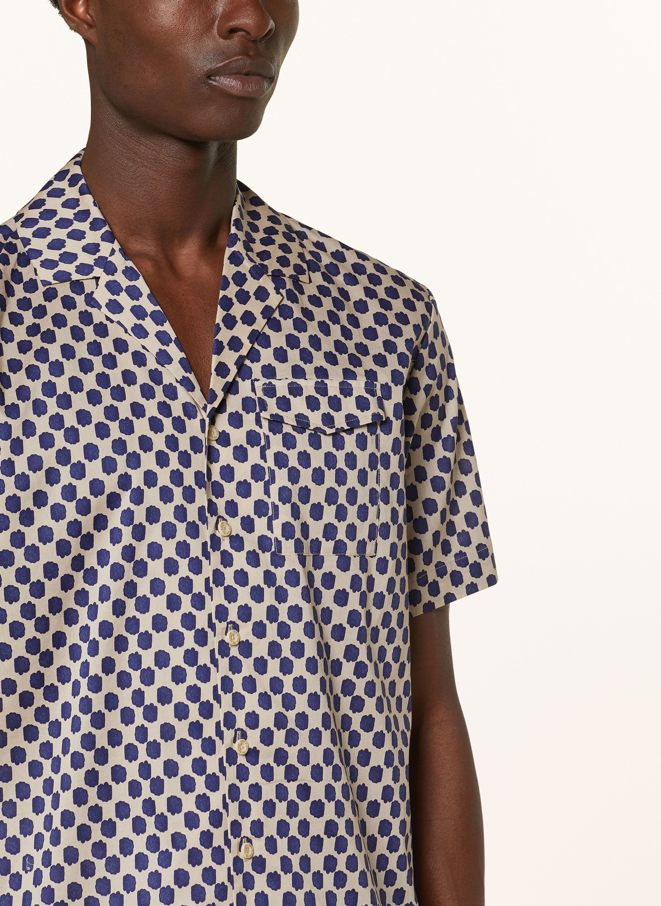 SCOTCH & SODA Resorthemd Regular Fit, Farbe: BEIGE/ DUNKELBLAU (Bild 4)
