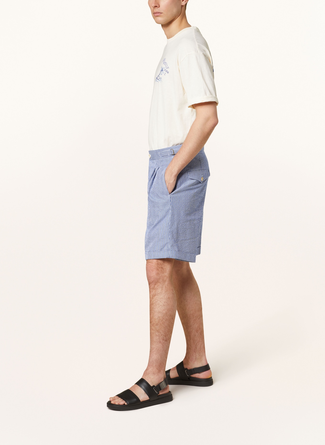 SCOTCH & SODA Shorts TWILT loose fit, Color: WHITE/ BLUE (Image 5)