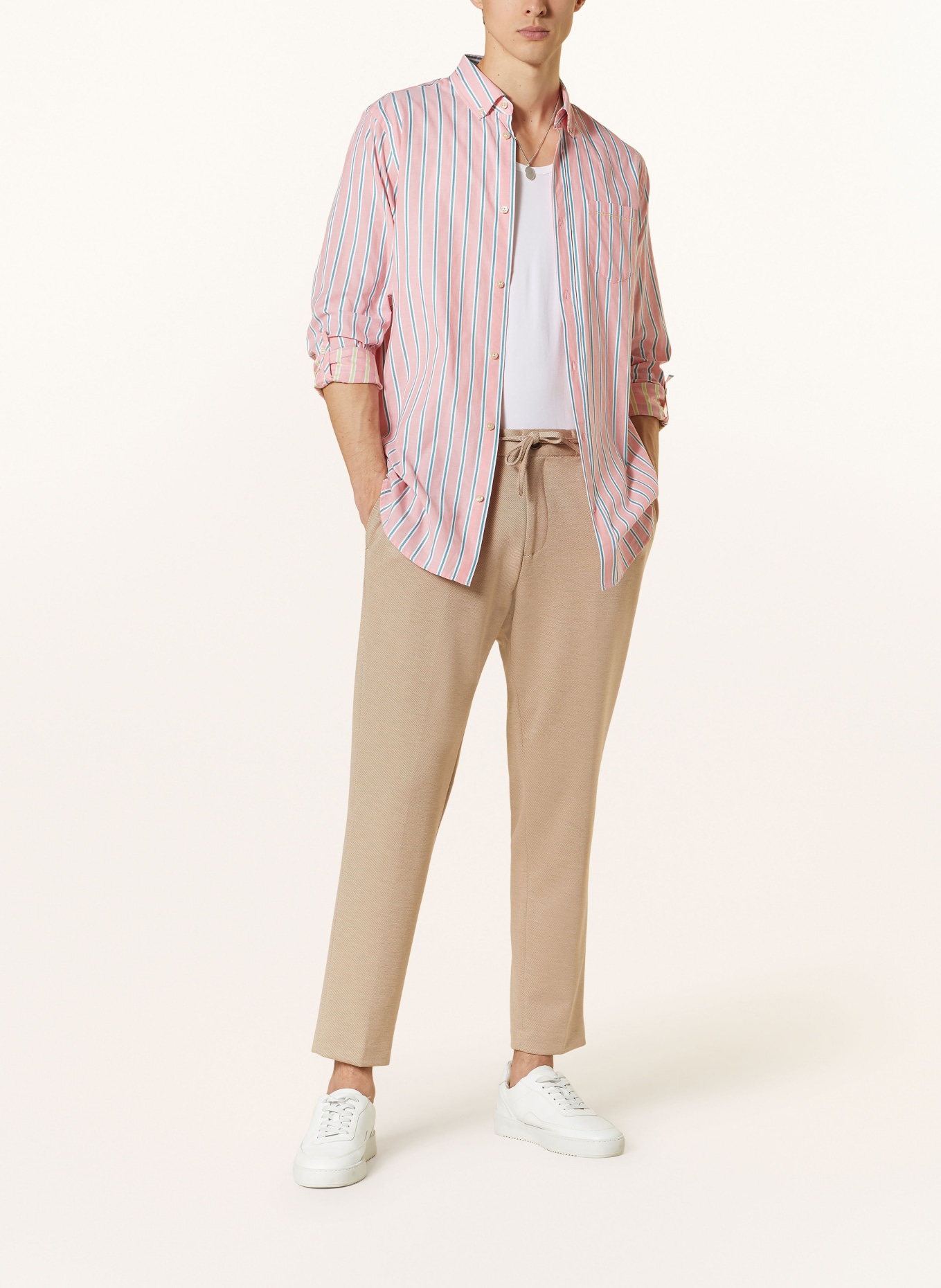 SCOTCH & SODA Spodnie w stylu dresowym regular tapered fit, Kolor: BEŻOWY (Obrazek 2)