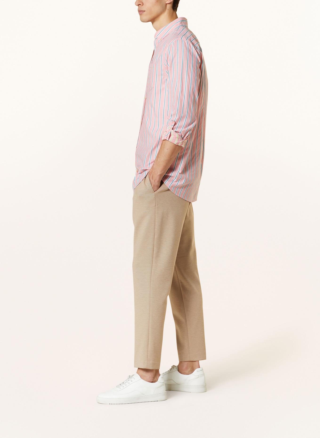 SCOTCH & SODA Trousers in jogger style regular tapered fit, Color: BEIGE (Image 4)