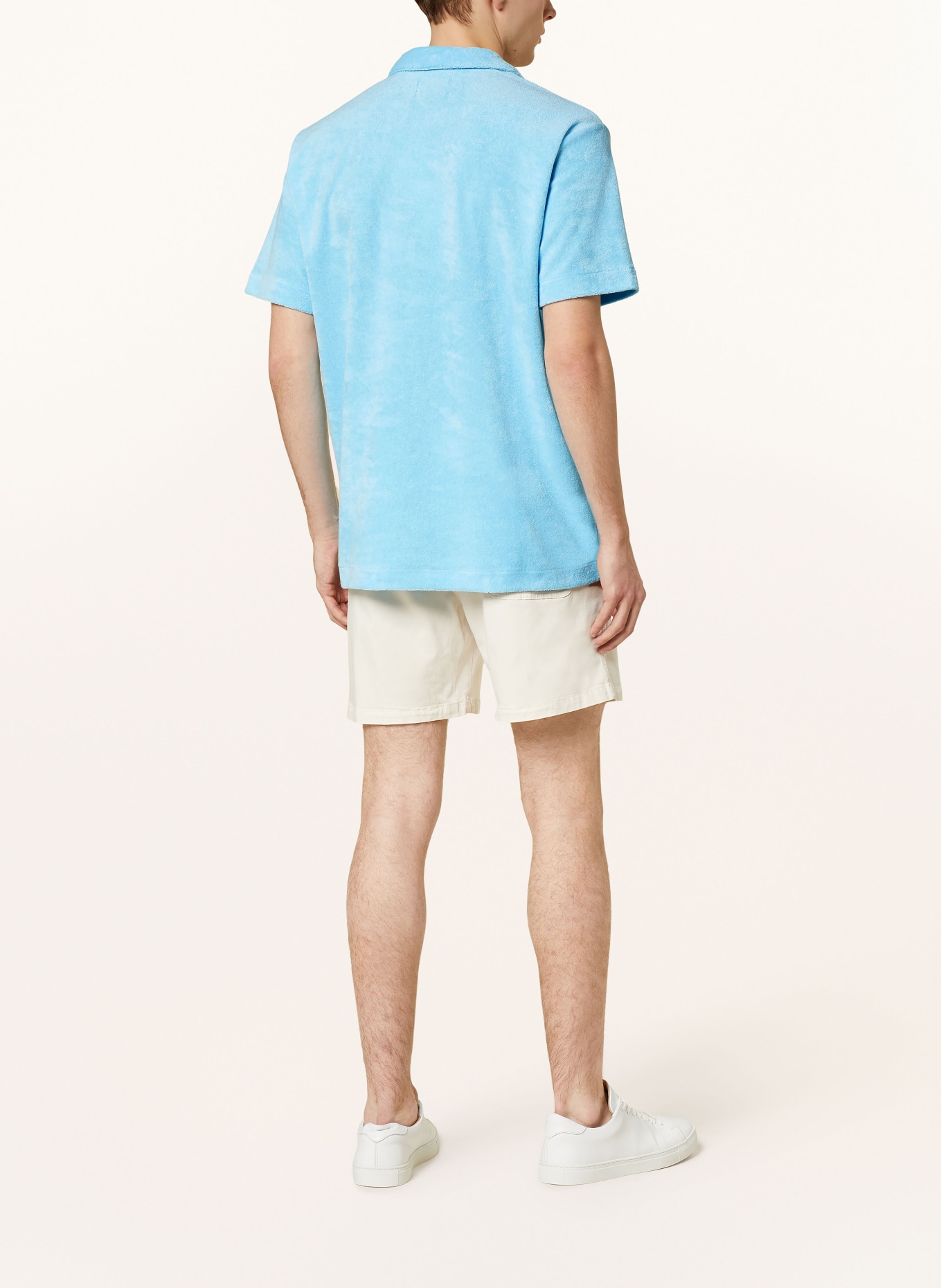SCOTCH & SODA Resort shirt SOLID comfort fit in terry cloth, Color: TURQUOISE (Image 3)