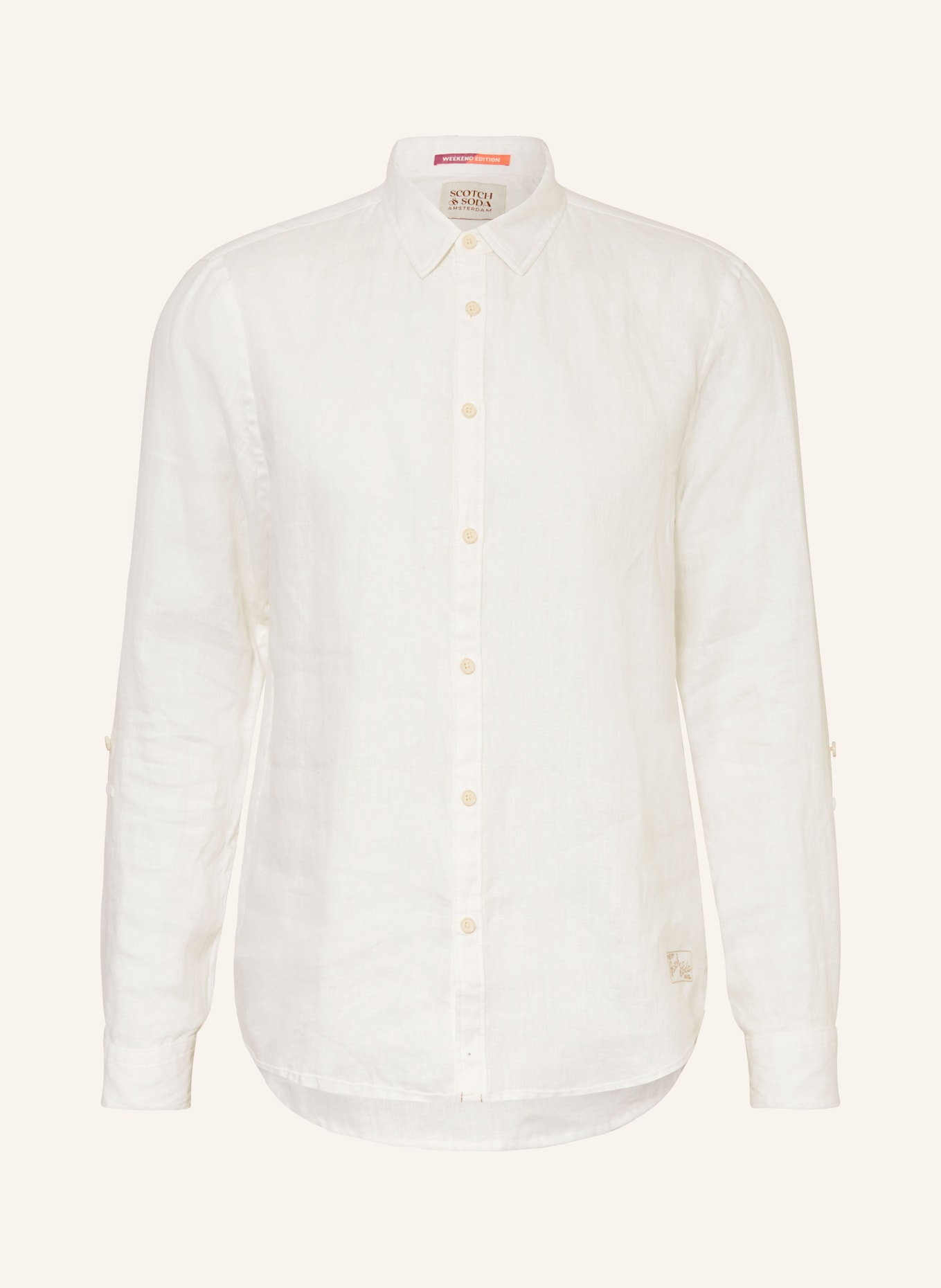SCOTCH & SODA Linen shirt comfort fit, Color: WHITE (Image 1)