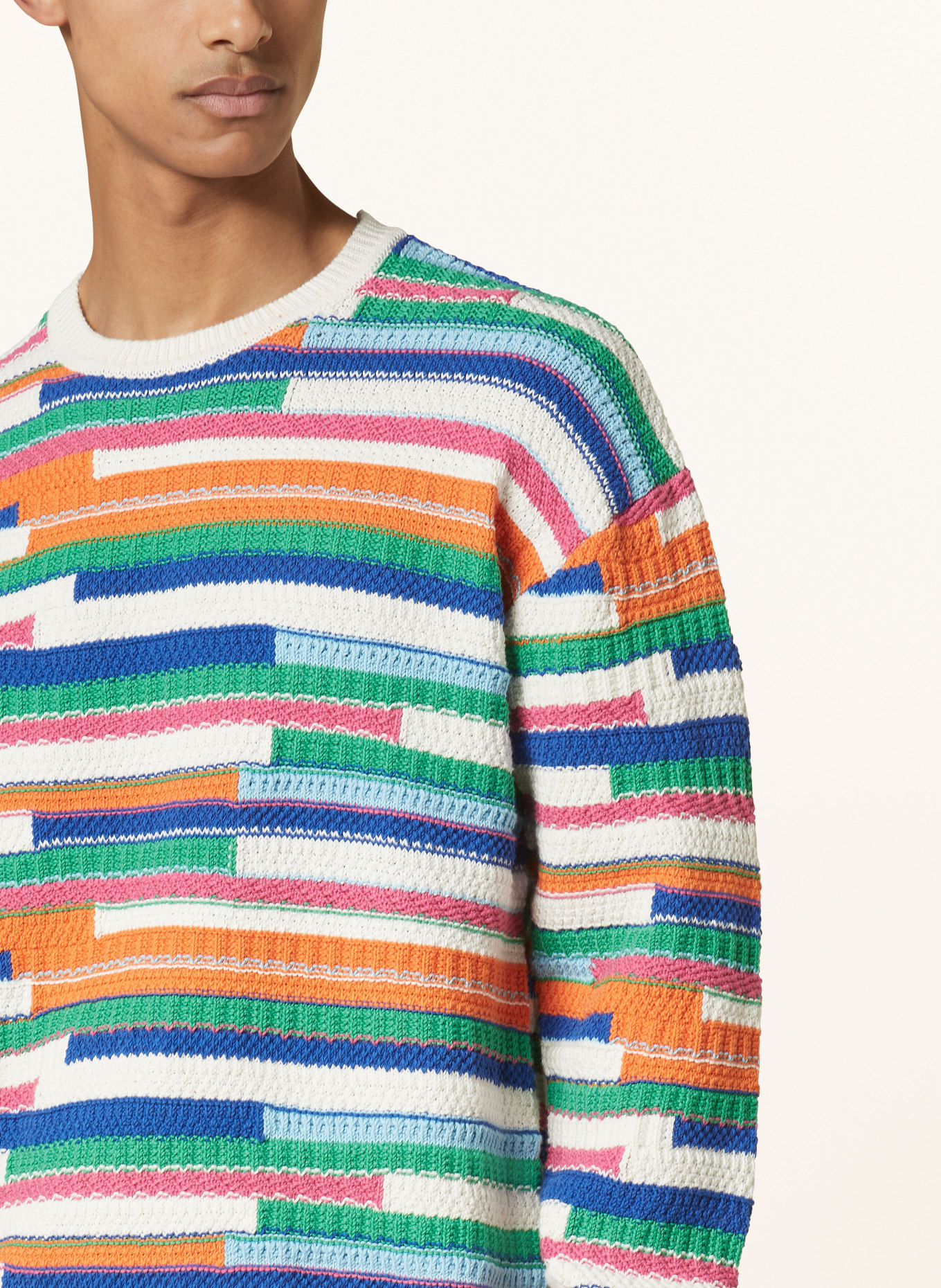 SCOTCH & SODA Sweater, Color: WHITE/ ORANGE/ GREEN (Image 4)