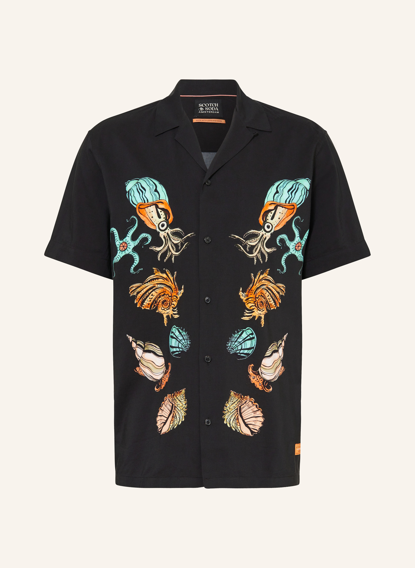 SCOTCH & SODA Resort shirt comfort fit, Color: BLACK (Image 1)