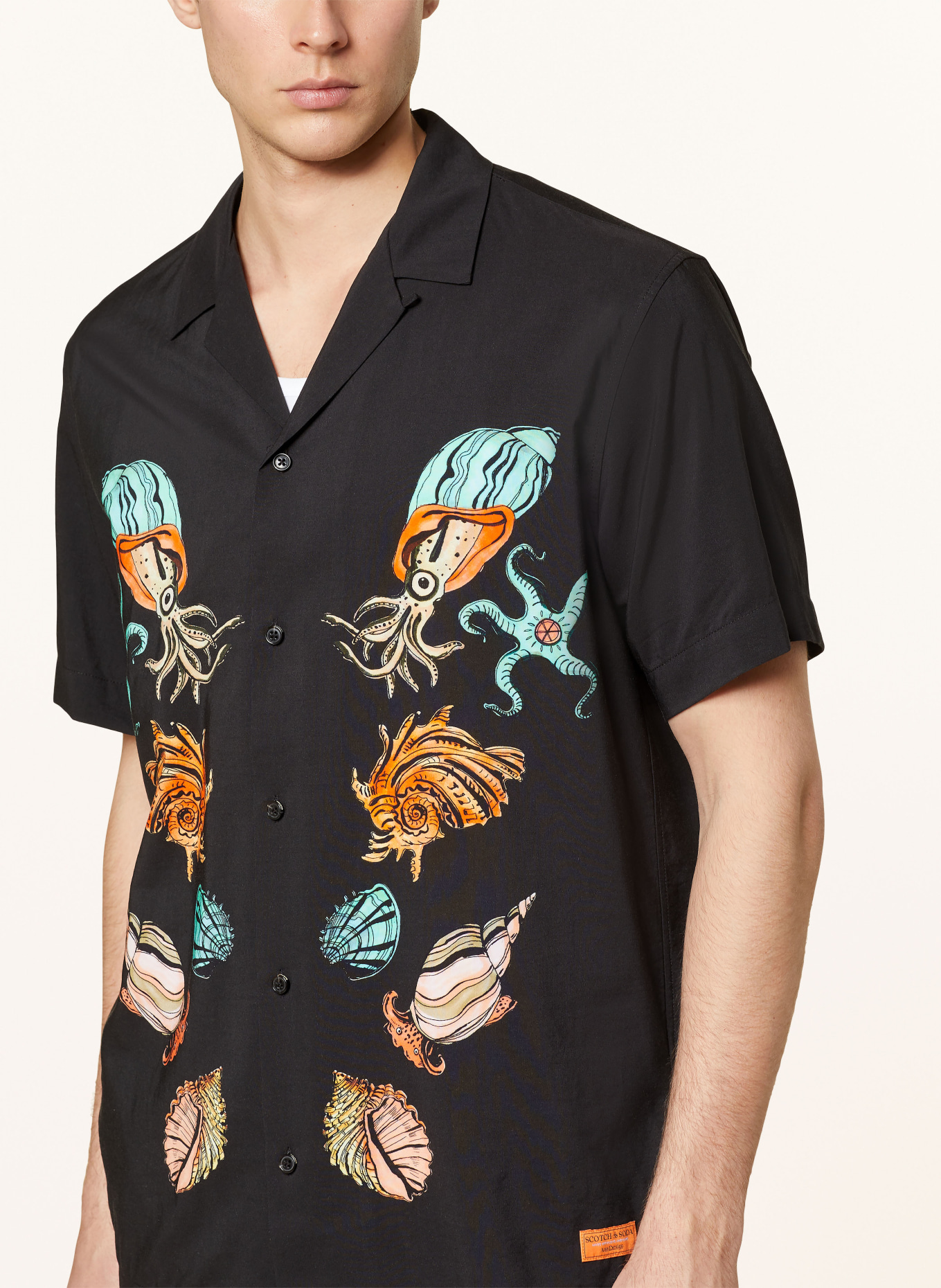 SCOTCH & SODA Resort shirt comfort fit, Color: BLACK (Image 4)