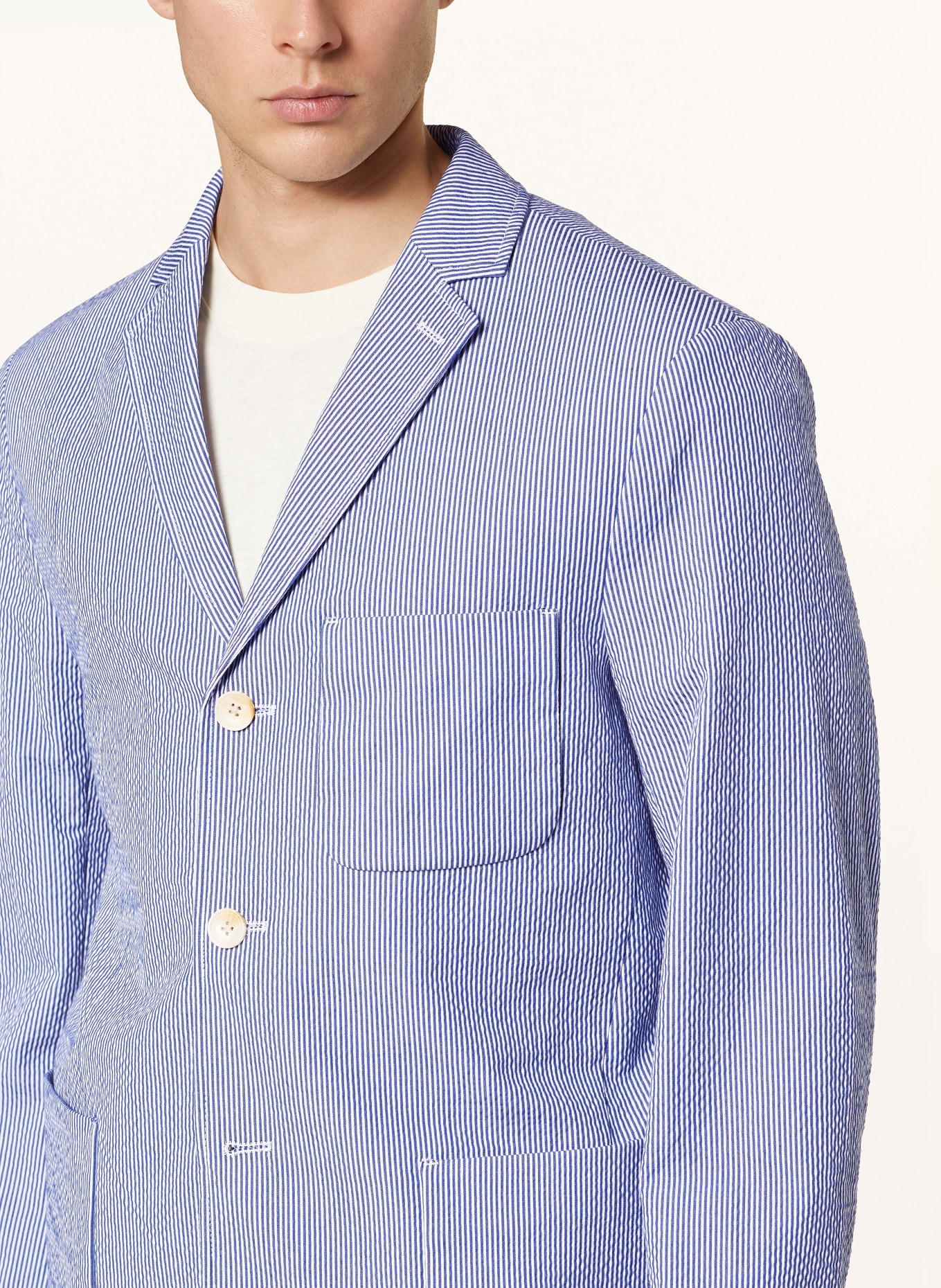 SCOTCH & SODA Tailored jacket regular fit, Color: WHITE/ BLUE (Image 5)