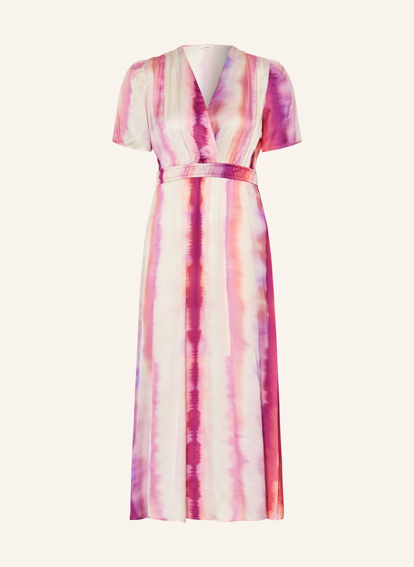 SUNCOO Satin dress CARIN, Color: FUCHSIA/ PINK/ PURPLE (Image 1)