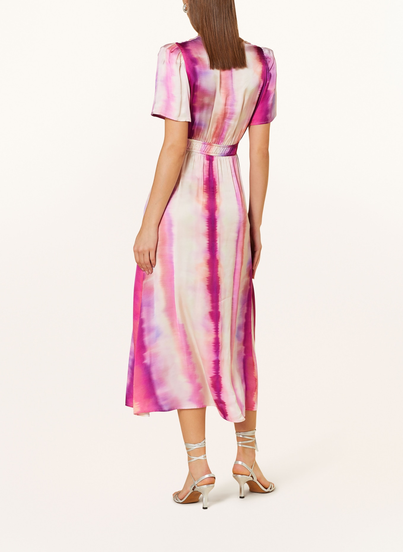 SUNCOO Satin dress CARIN, Color: FUCHSIA/ PINK/ PURPLE (Image 3)
