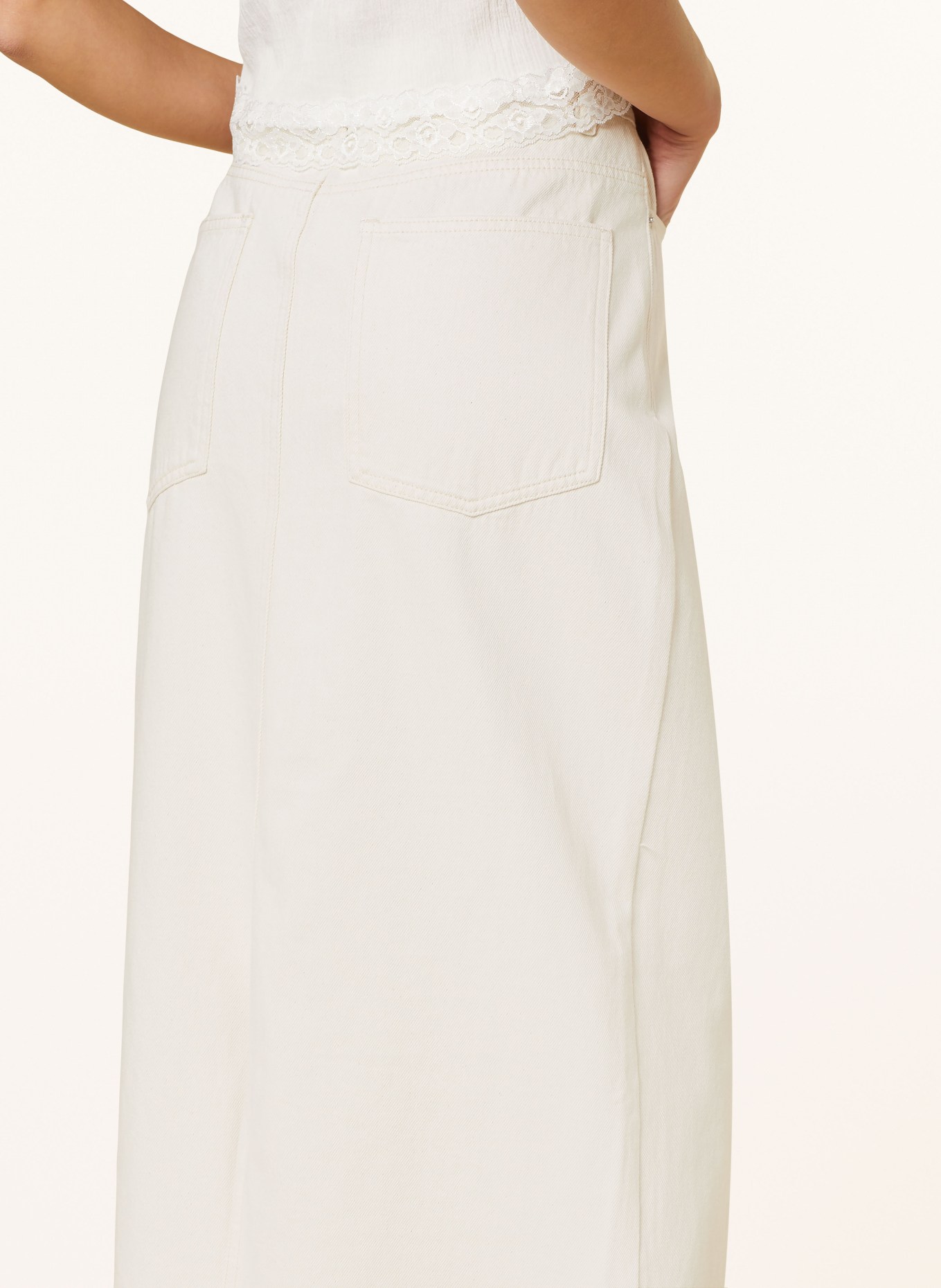 SUNCOO Denim skirt FLOYD, Color: CREAM (Image 4)