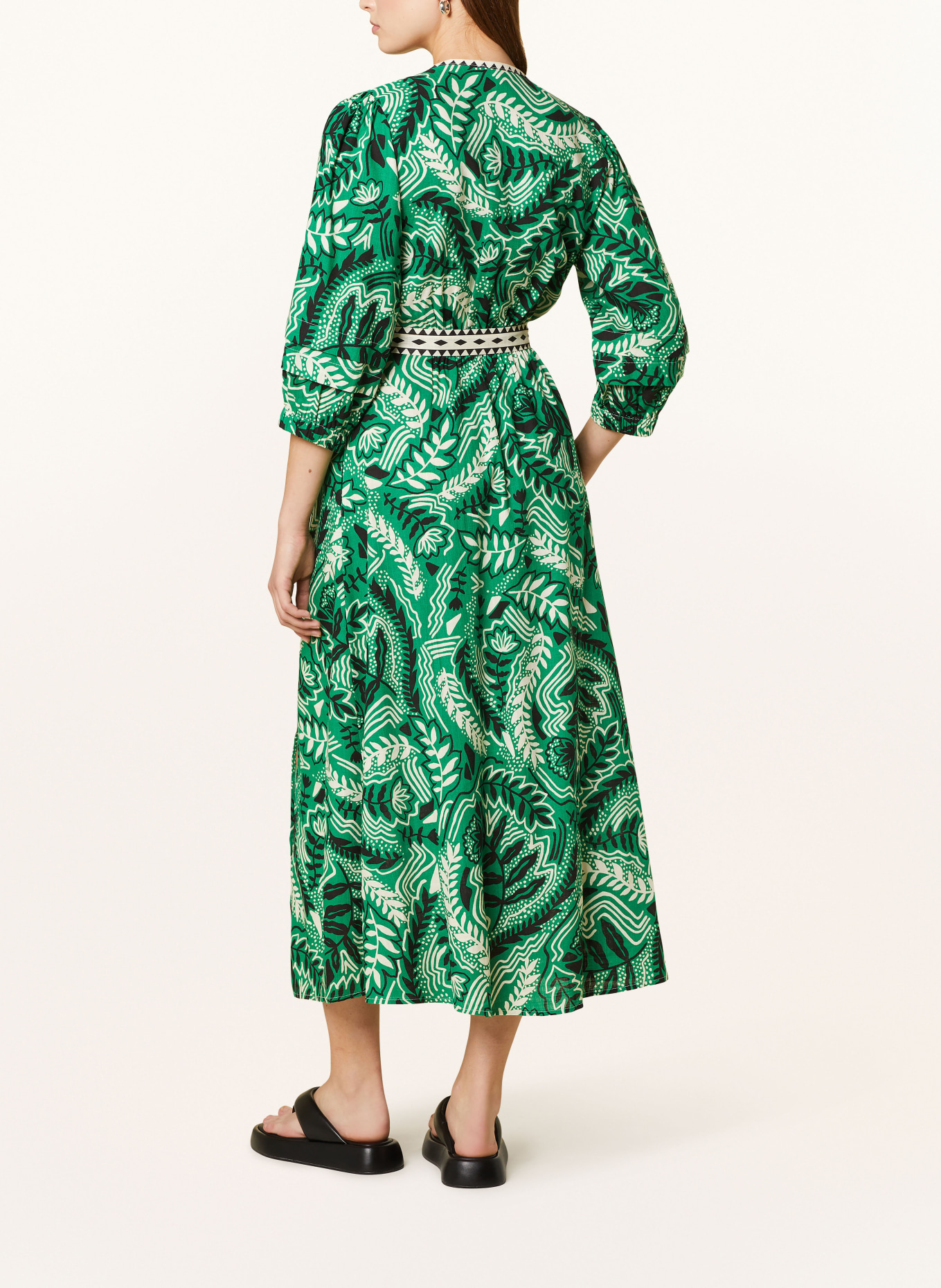 SUNCOO Kleid CABARET mit 3/4-Arm, Farbe: GRÜN/ WEISS/ SCHWARZ (Bild 3)