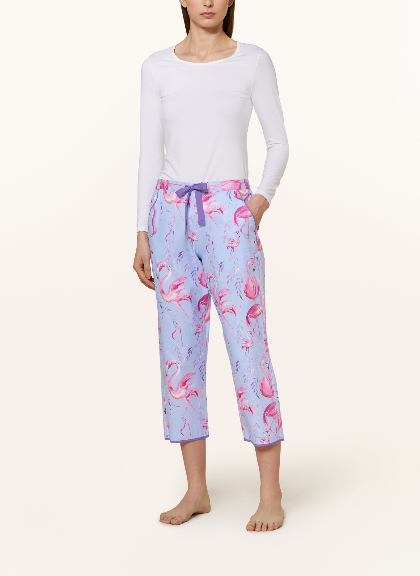 cyberjammies 7/8 pajama pants ZOEY, Color: LIGHT BLUE/ PURPLE/ PINK (Image 2)