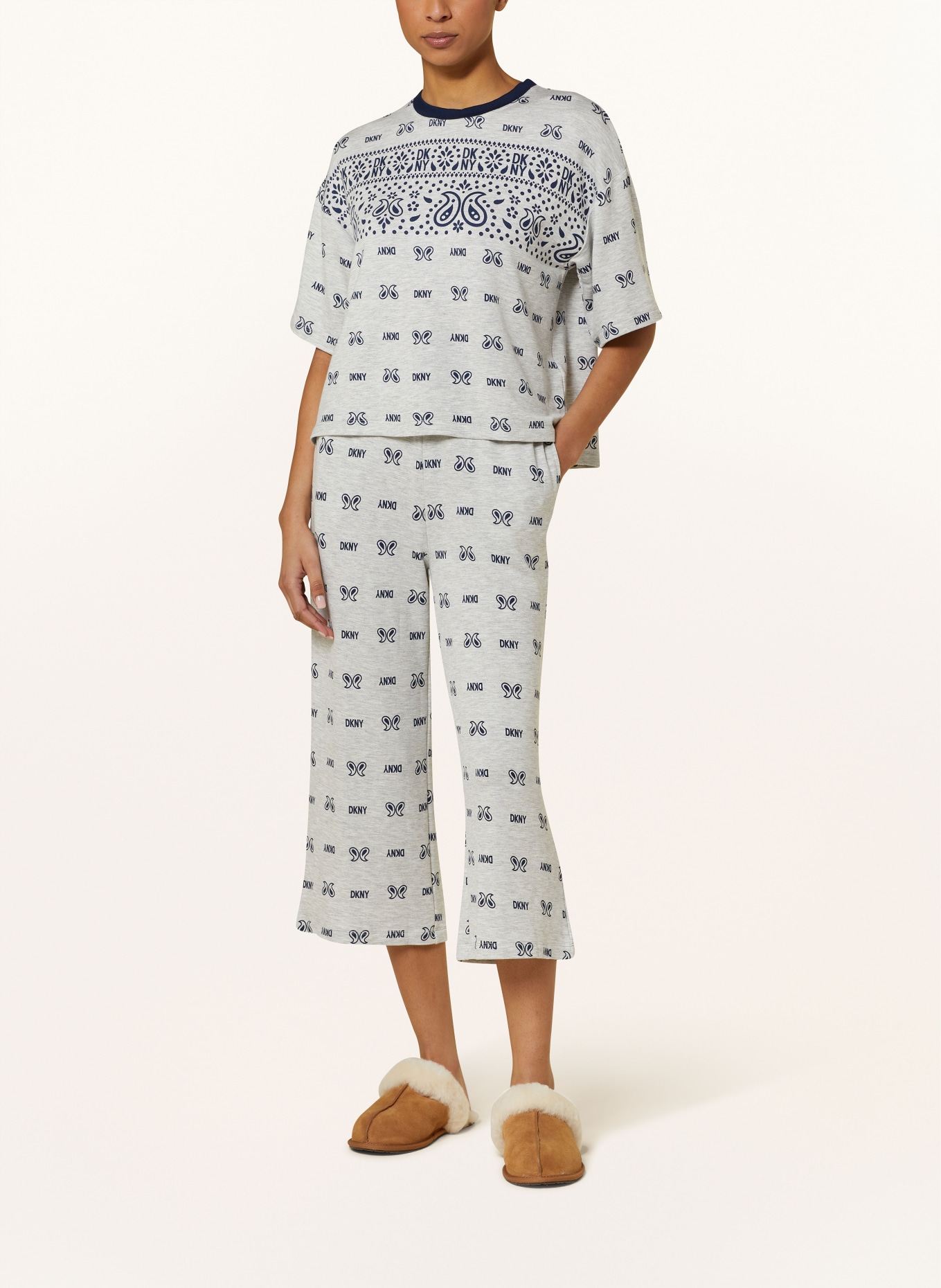 DKNY 7/8 pajamas MEET YOUR MATCH, Color: GRAY/ DARK BLUE (Image 2)