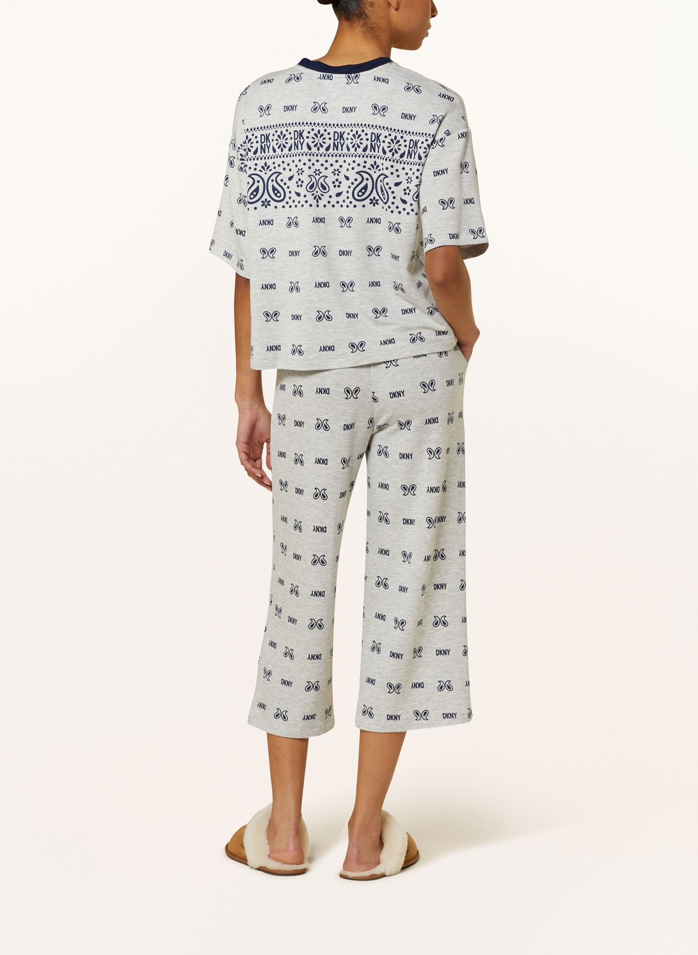 DKNY 7/8 pajamas MEET YOUR MATCH, Color: GRAY/ DARK BLUE (Image 3)