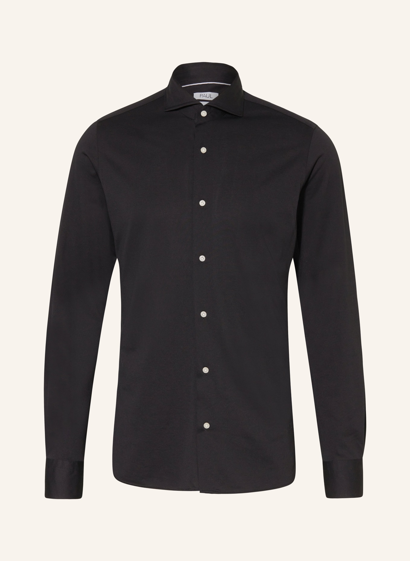 PAUL Jerseyhemd Slim Fit: SCHWARZ