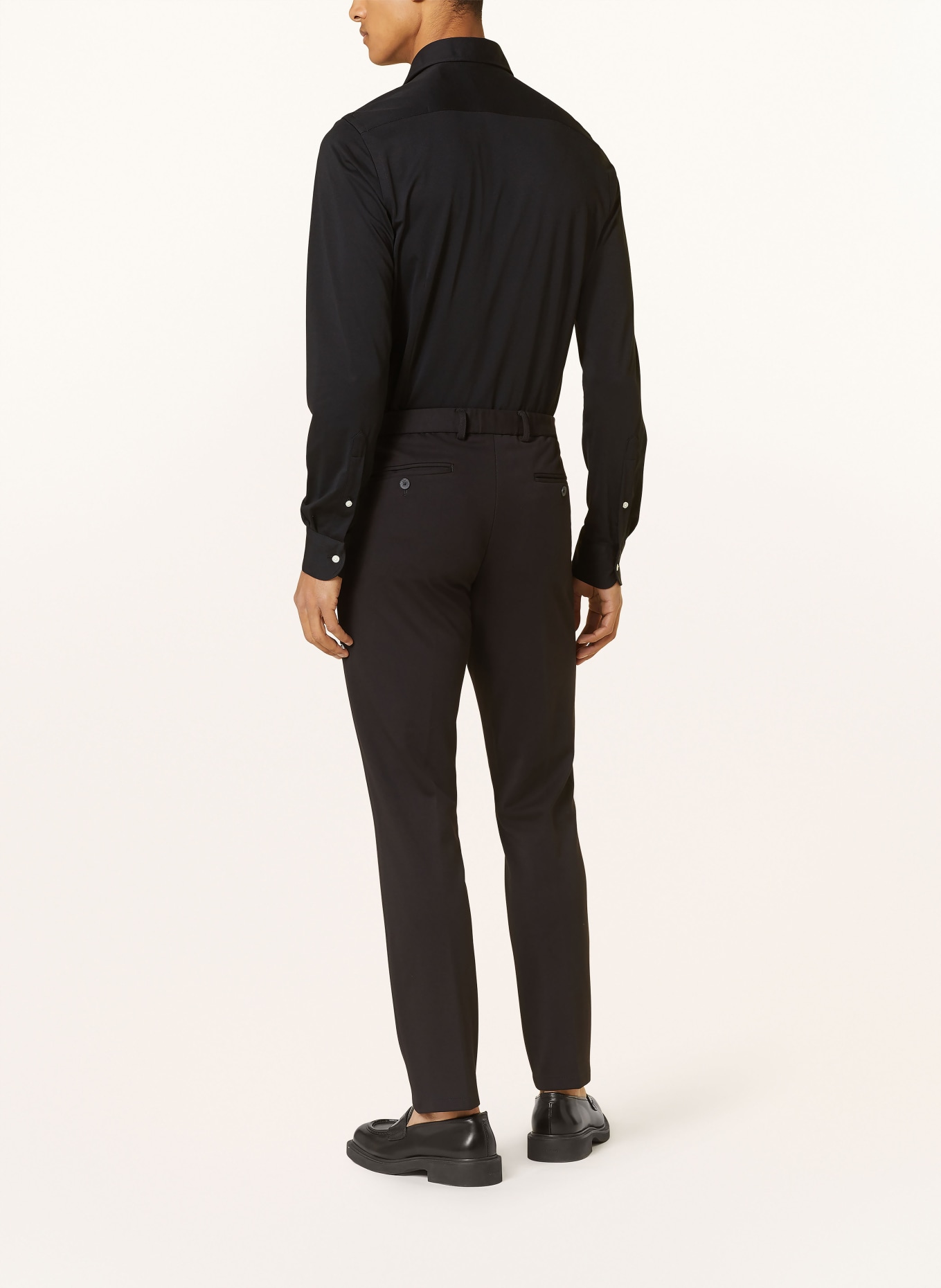 PAUL Jerseyhemd Slim Fit: SCHWARZ