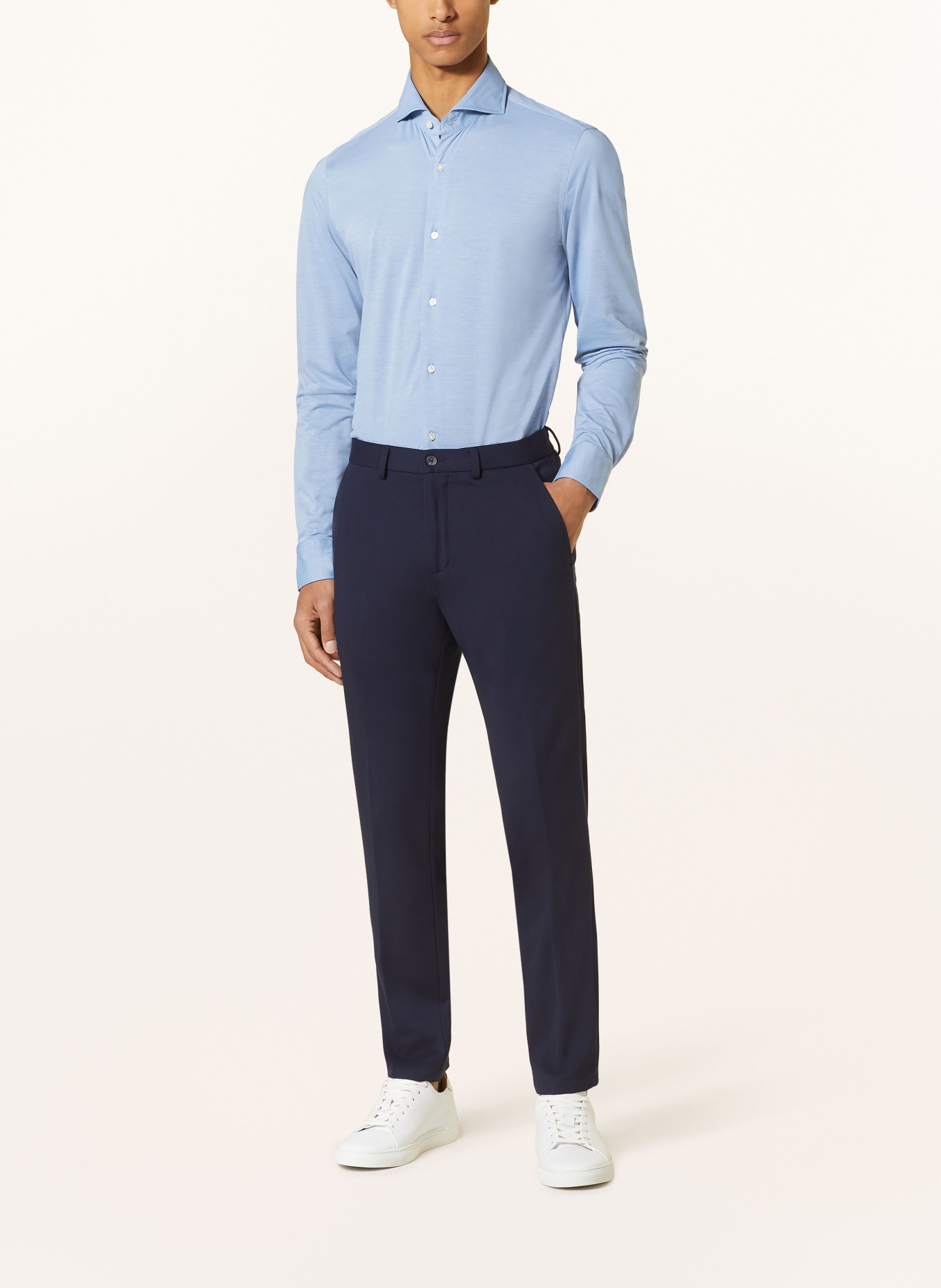 PAUL Jerseyhemd Slim Fit: HELLBLAU