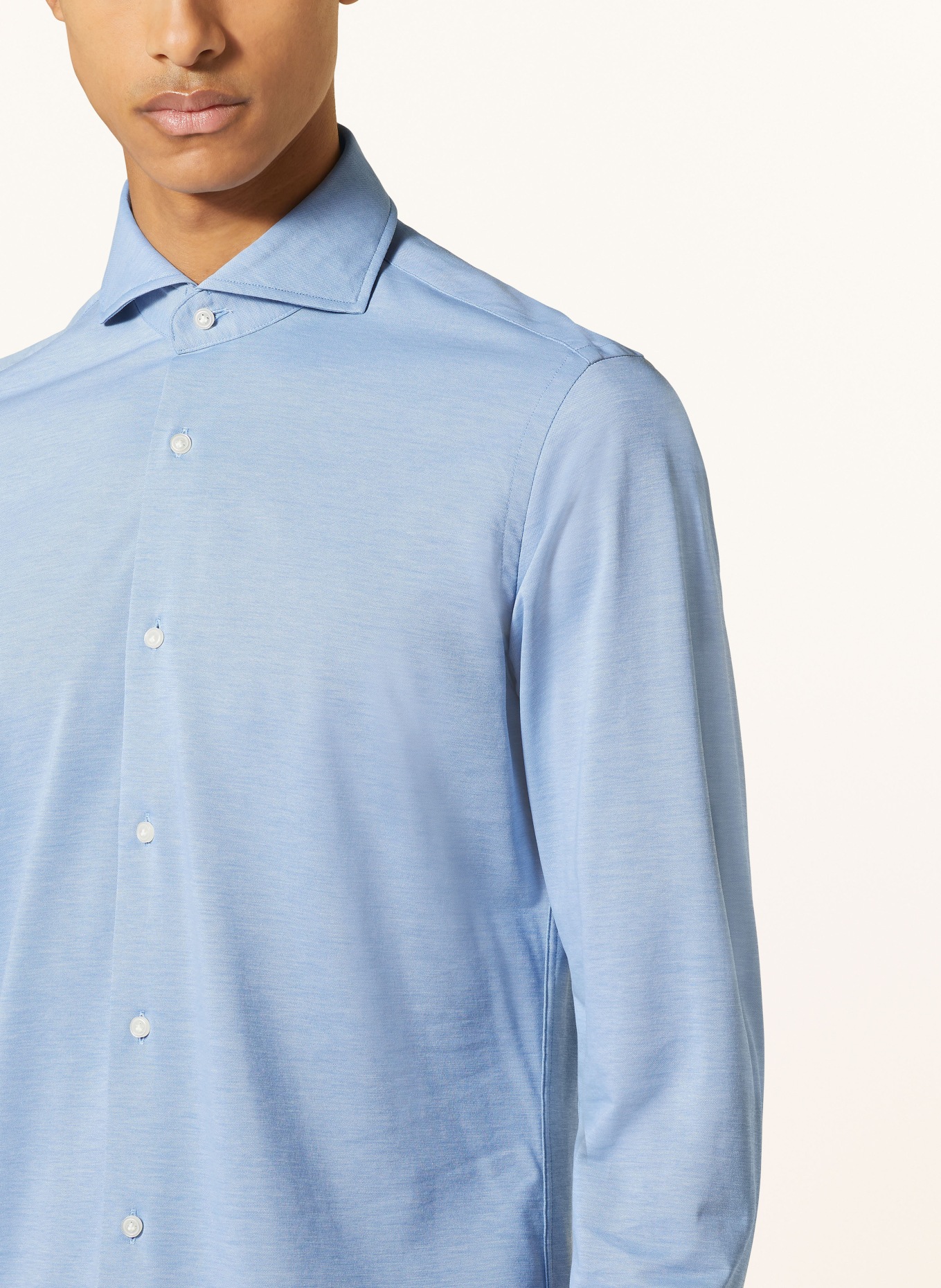 PAUL Jerseyhemd Slim Fit: HELLBLAU