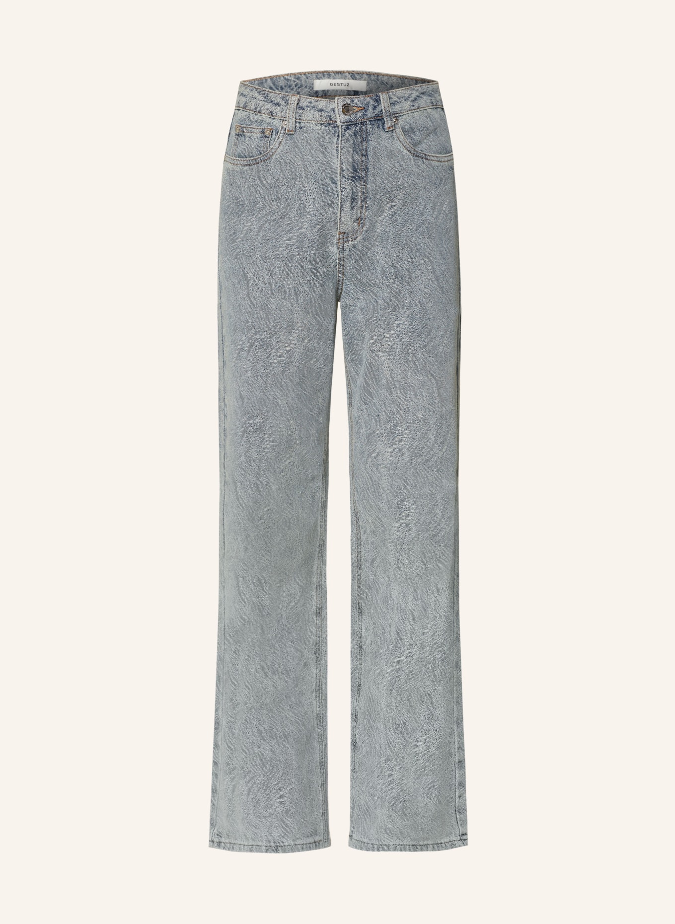 GESTUZ Straight jeans GIANNAGZ, Color: 105498 blue/white marble (Image 1)