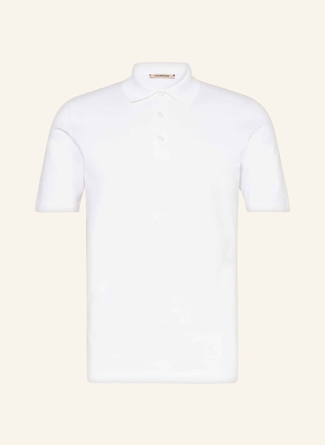 FIORONI Knitted polo shirt, Color: WHITE (Image 1)