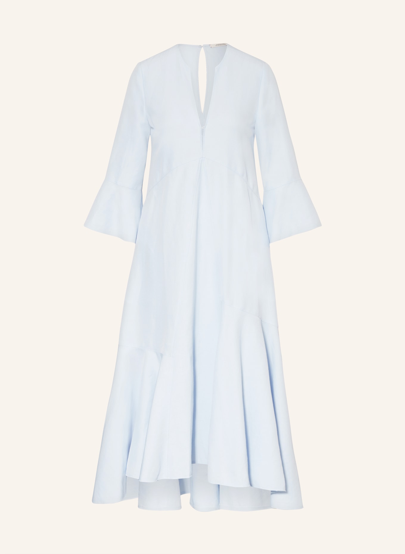 DOROTHEE SCHUMACHER Dress with 3/4 sleeves and linen, Color: LIGHT BLUE (Image 1)