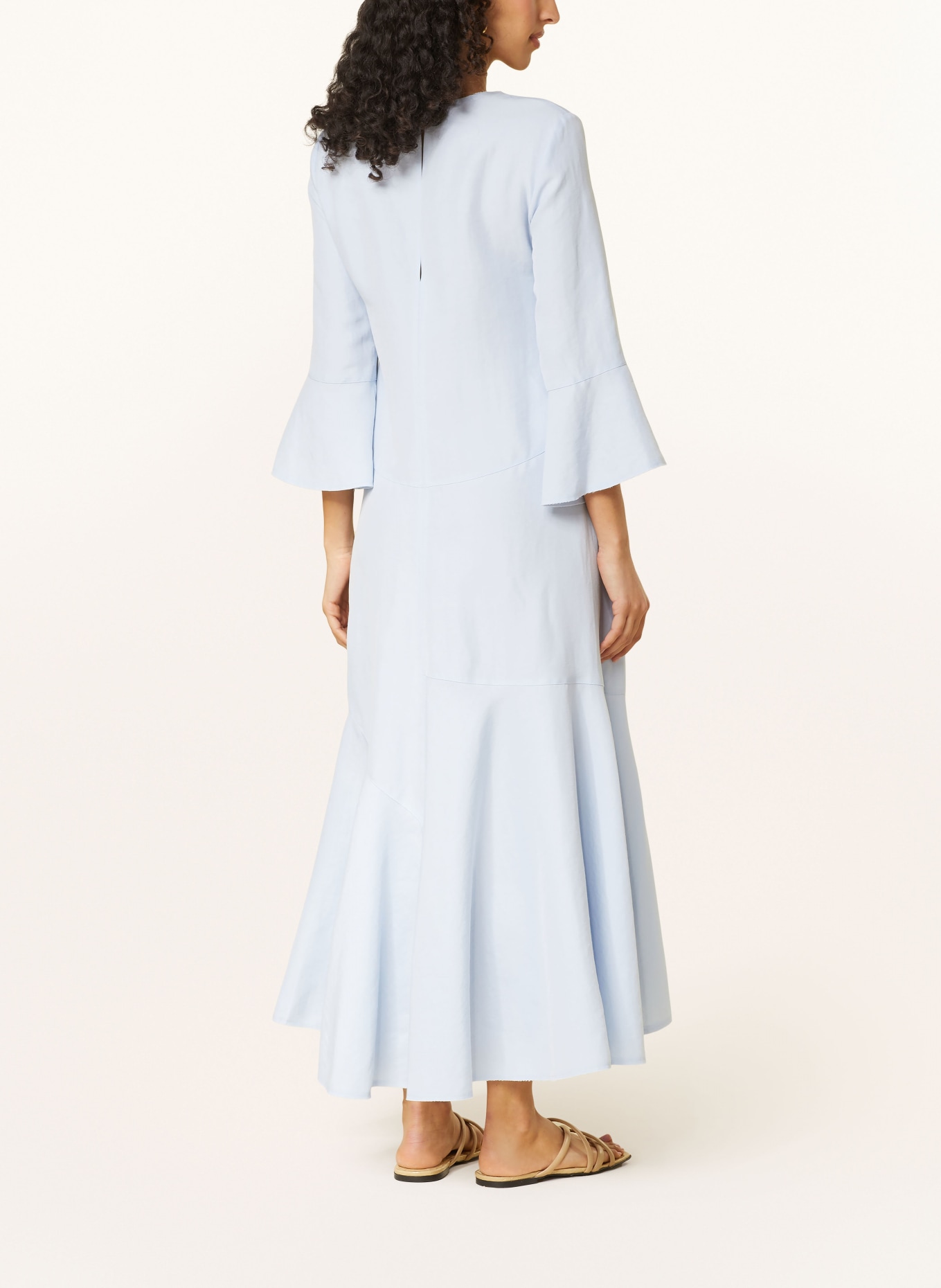 DOROTHEE SCHUMACHER Dress with 3/4 sleeves and linen, Color: LIGHT BLUE (Image 3)