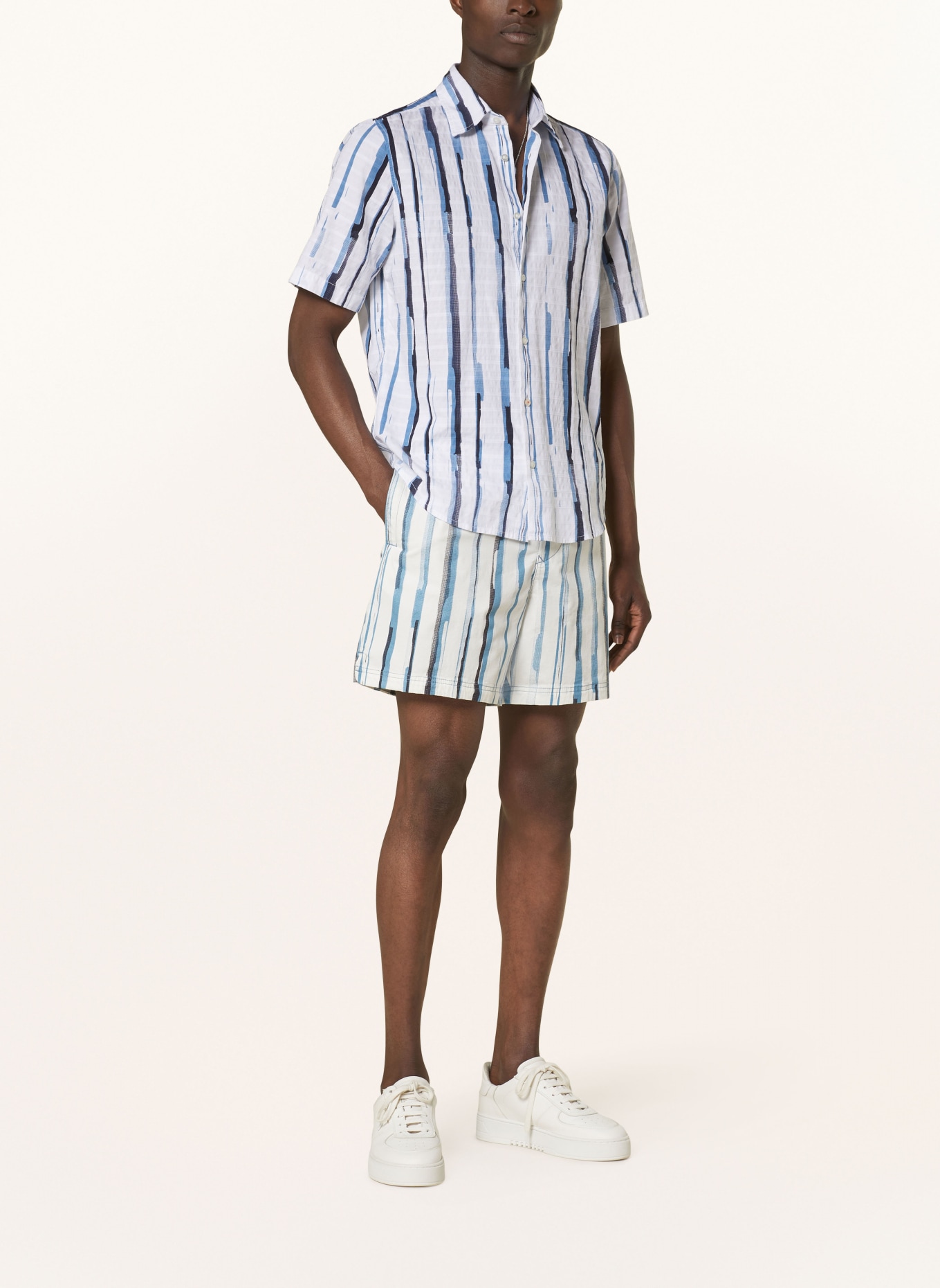 BOSS Shorts SANDREW, Farbe: WEISS/ BLAU/ GRAU (Bild 2)