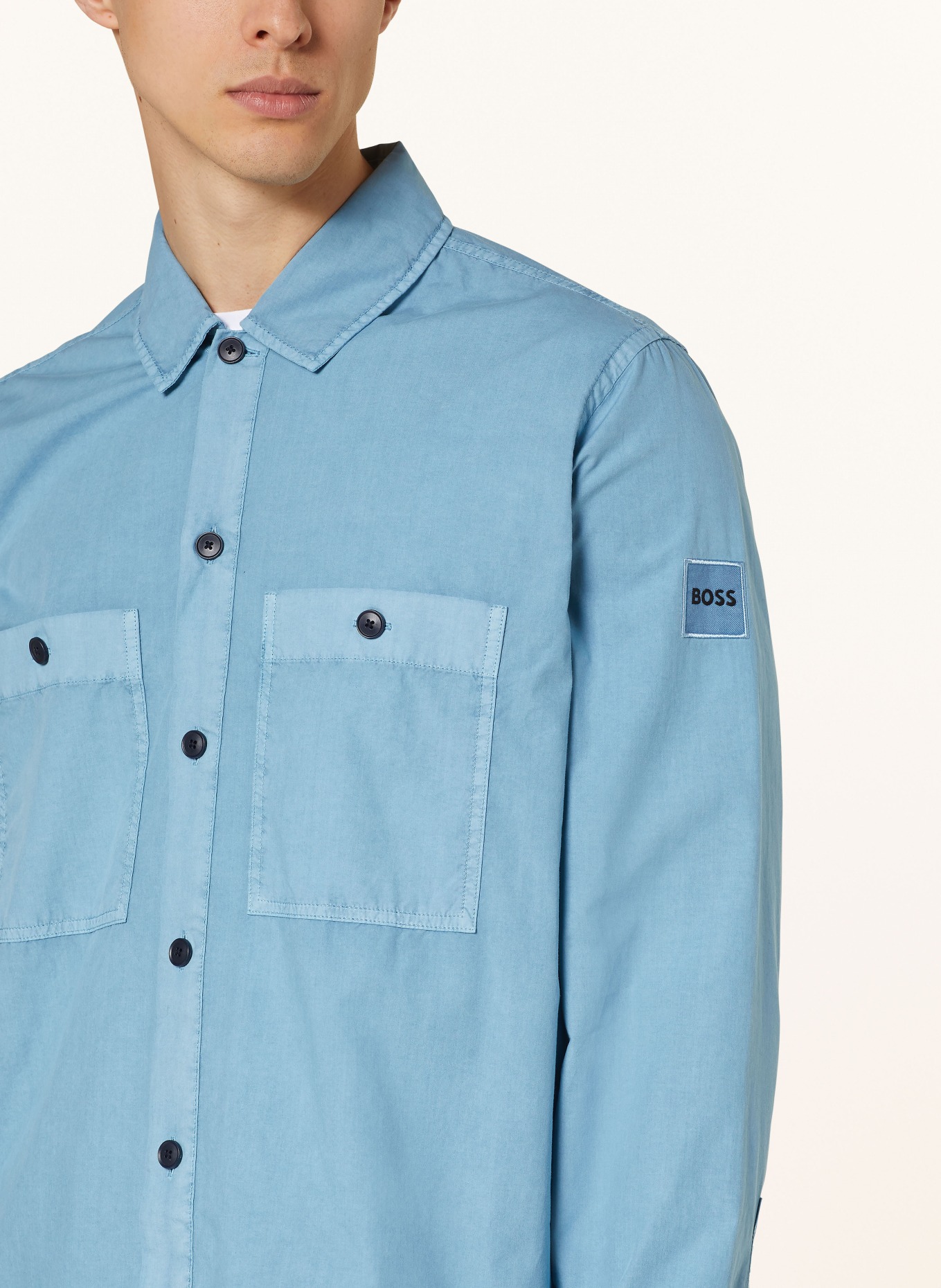 BOSS Overshirt LOCKY, Color: LIGHT BLUE (Image 4)