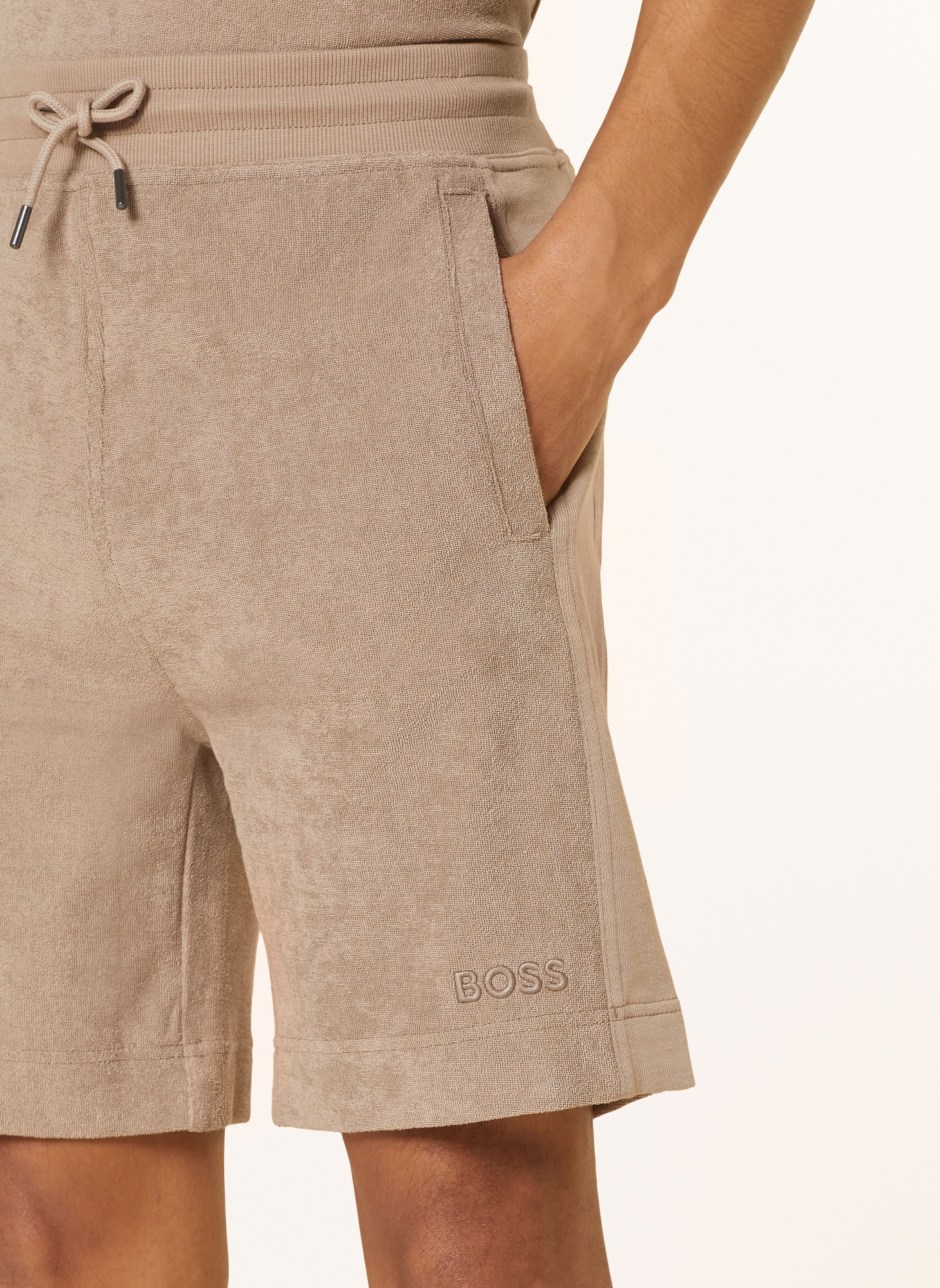 BOSS Terry cloth shorts SEETOWEL, Color: BROWN (Image 5)