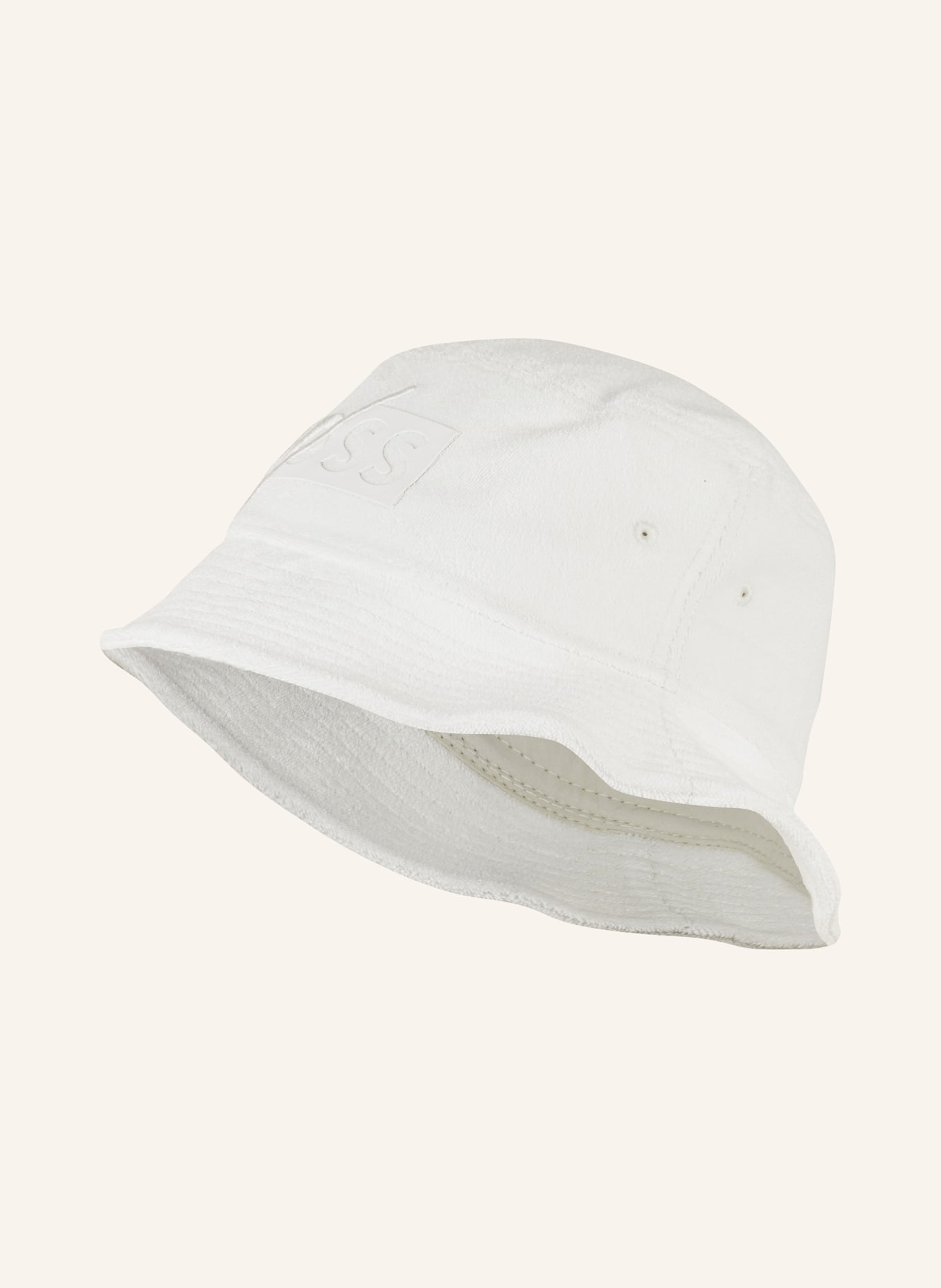 BOSS Klobouk Bucket Hat FEBAS, Barva: BÍLÁ (Obrázek 1)