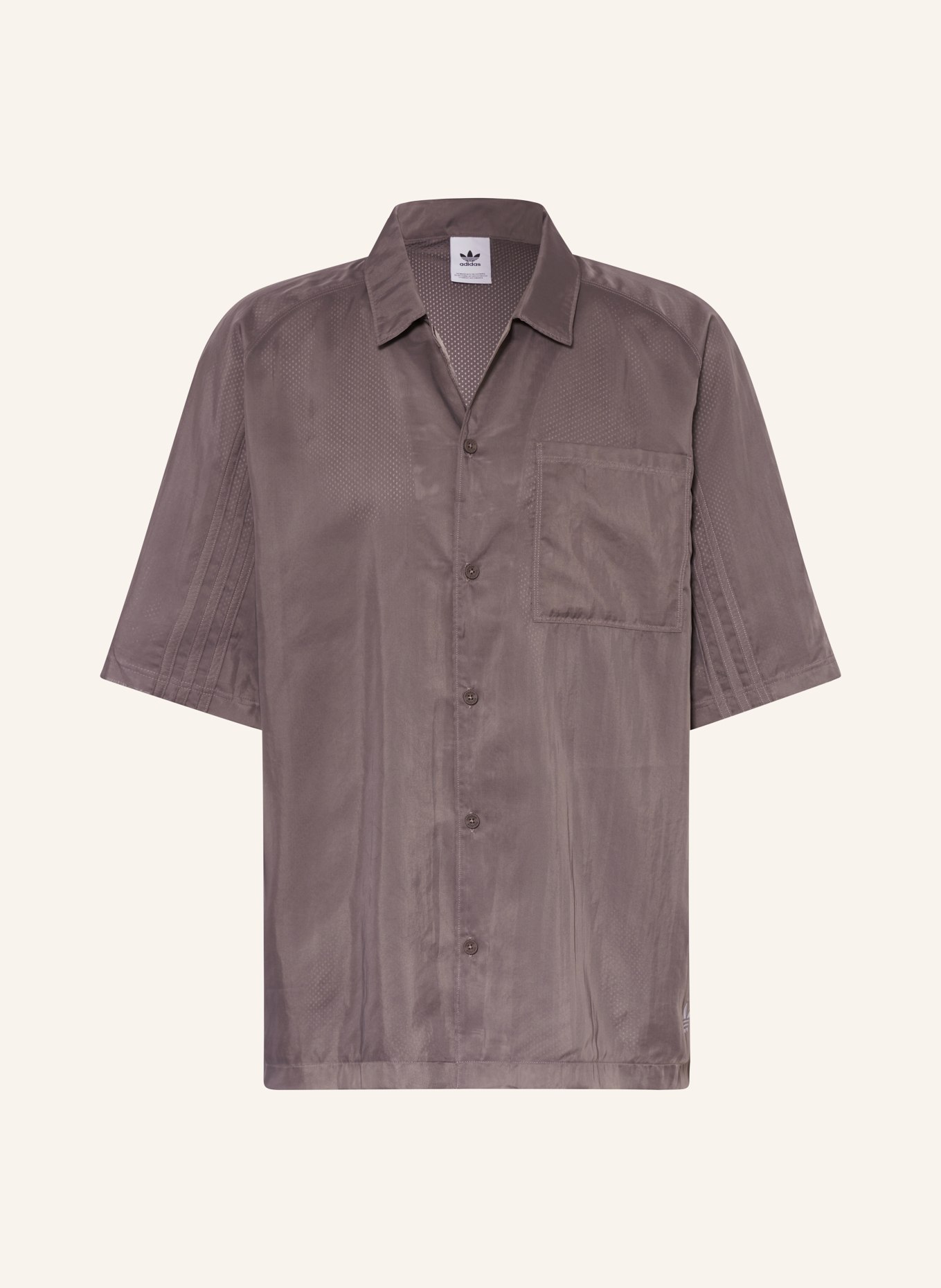 adidas Originals Short sleeve shirt loose fit, Color: TAUPE (Image 1)