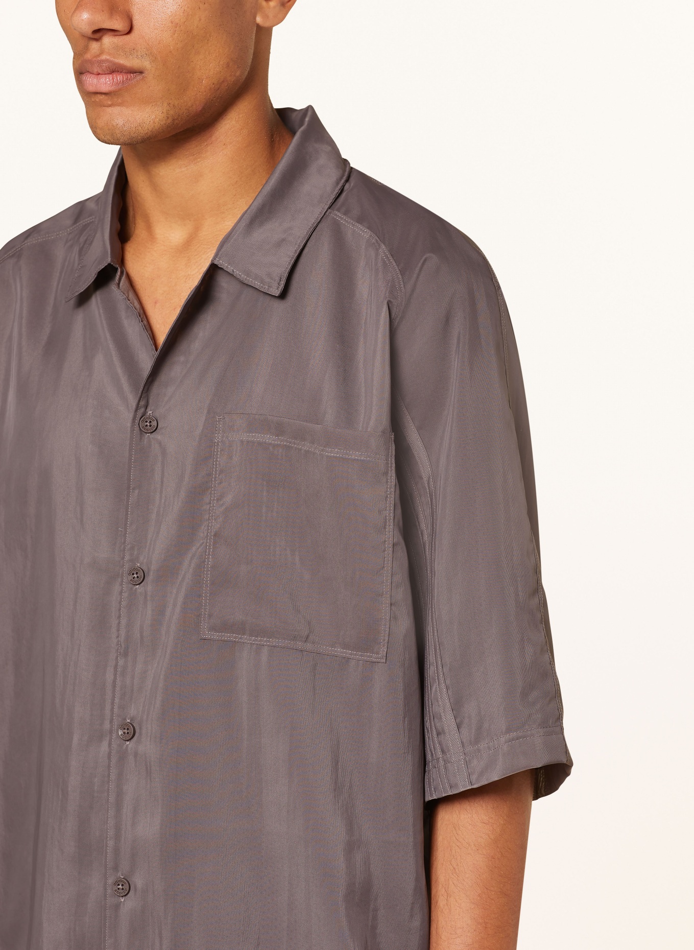 adidas Originals Short sleeve shirt loose fit, Color: TAUPE (Image 4)