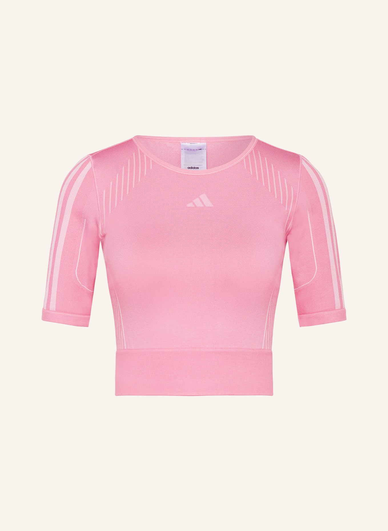 adidas Cropped-Shirt, Farbe: ROSA/ HELLROSA (Bild 1)