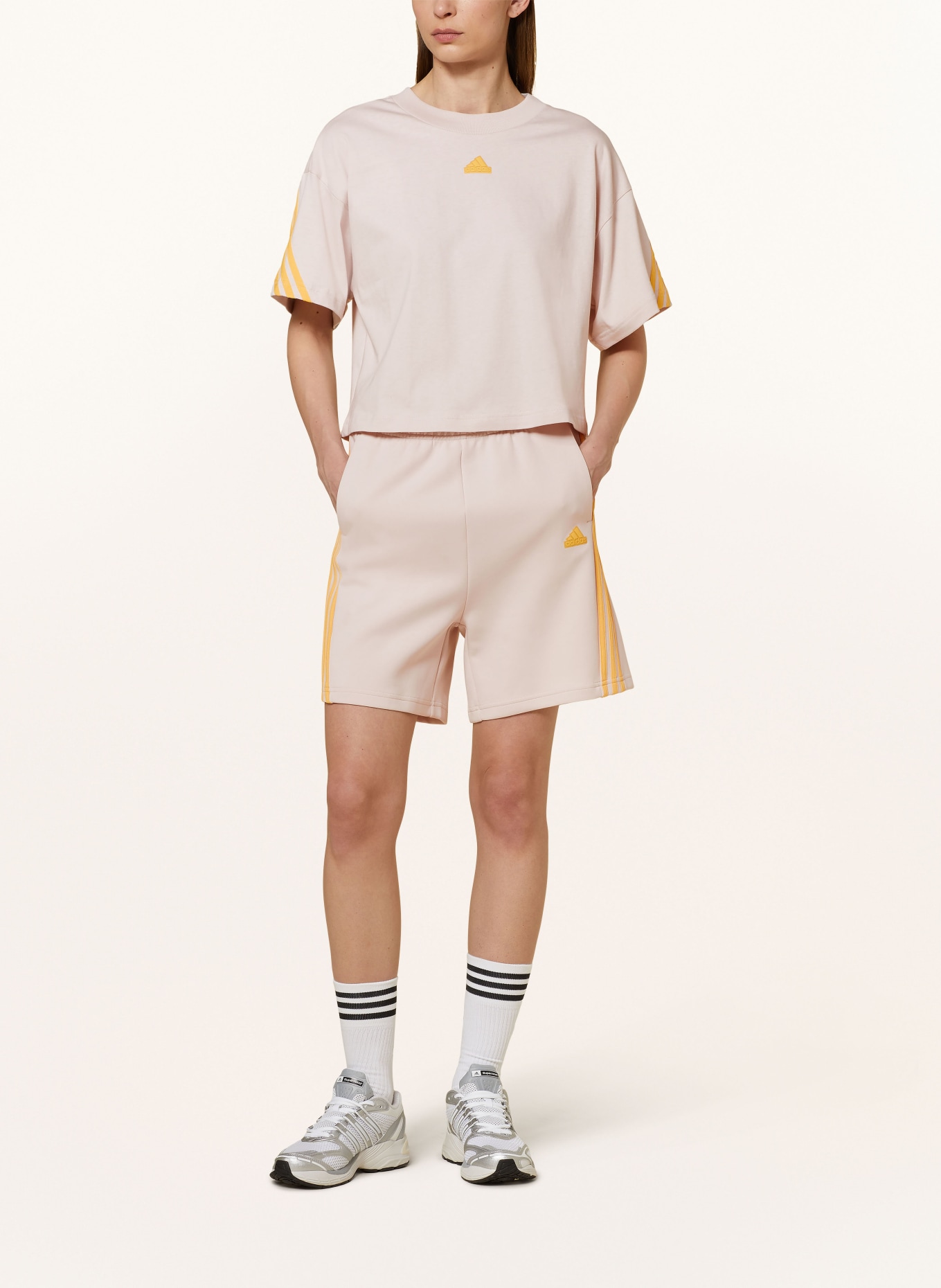 adidas Sweat shorts FUTURE ICONS, Color: NUDE/ ORANGE (Image 2)