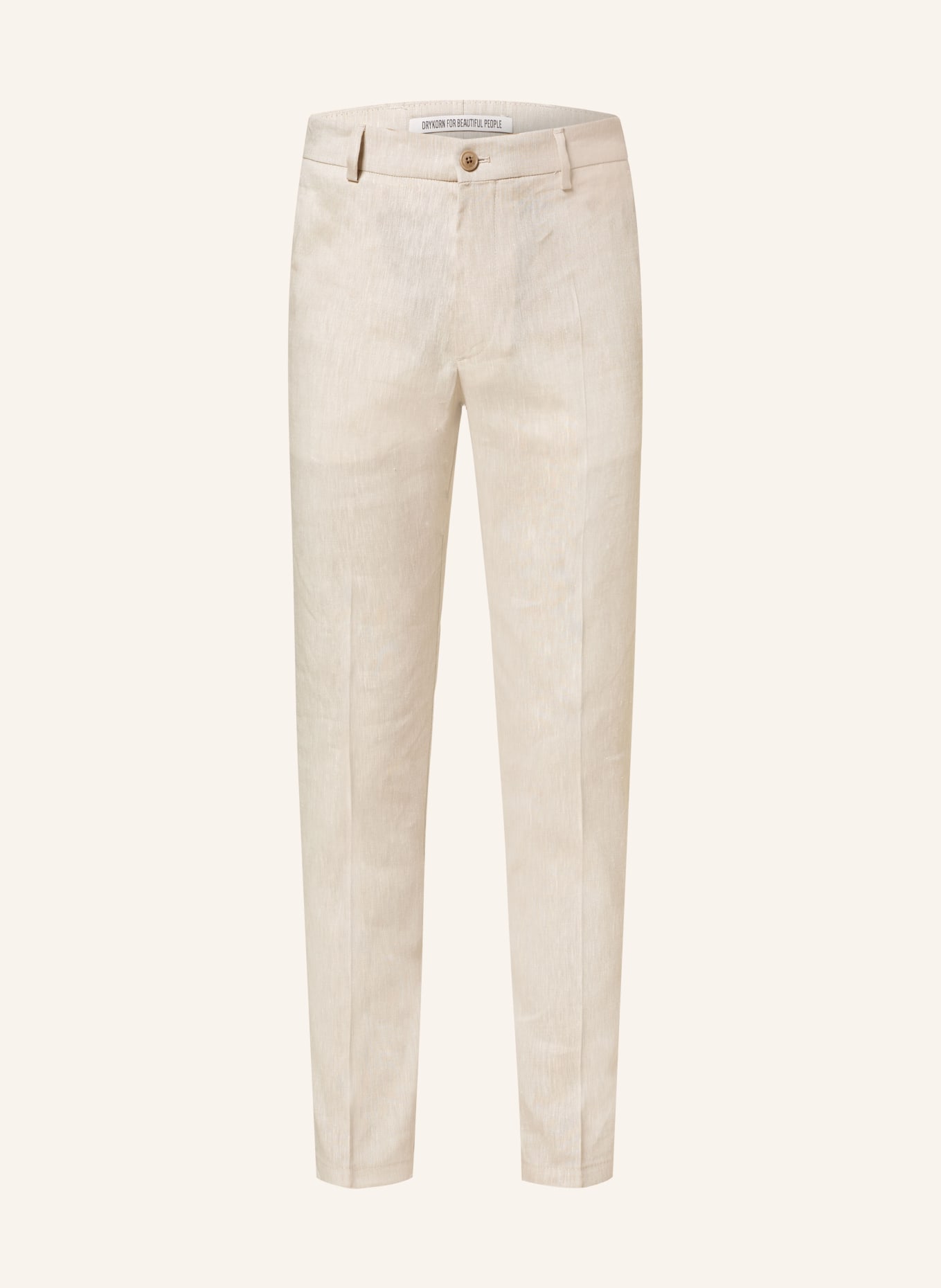 DRYKORN Suit trousers AJEND extra slim fit with linen, Color: CREAM (Image 1)