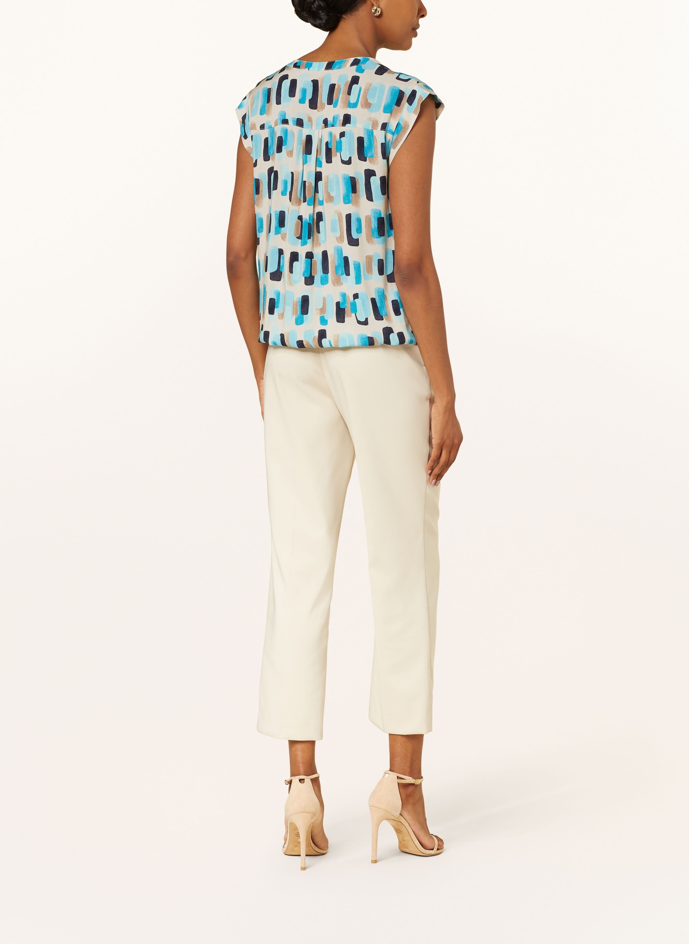 BETTY&CO Shirt blouse, Color: CREAM/ TURQUOISE/ BROWN (Image 3)