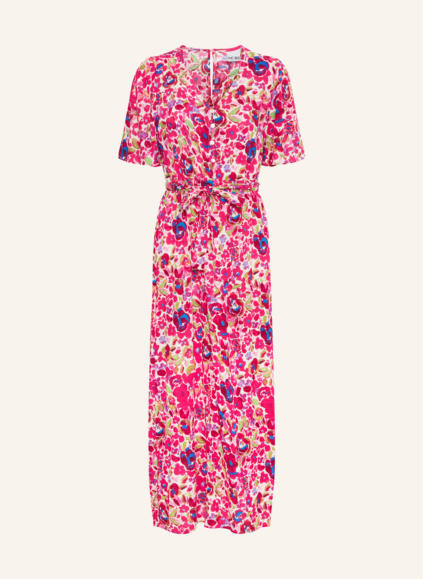 ICHI Kleid IHMARRAKECH, Farbe: FUCHSIA/ GRÜN/ BLAU (Bild 1)