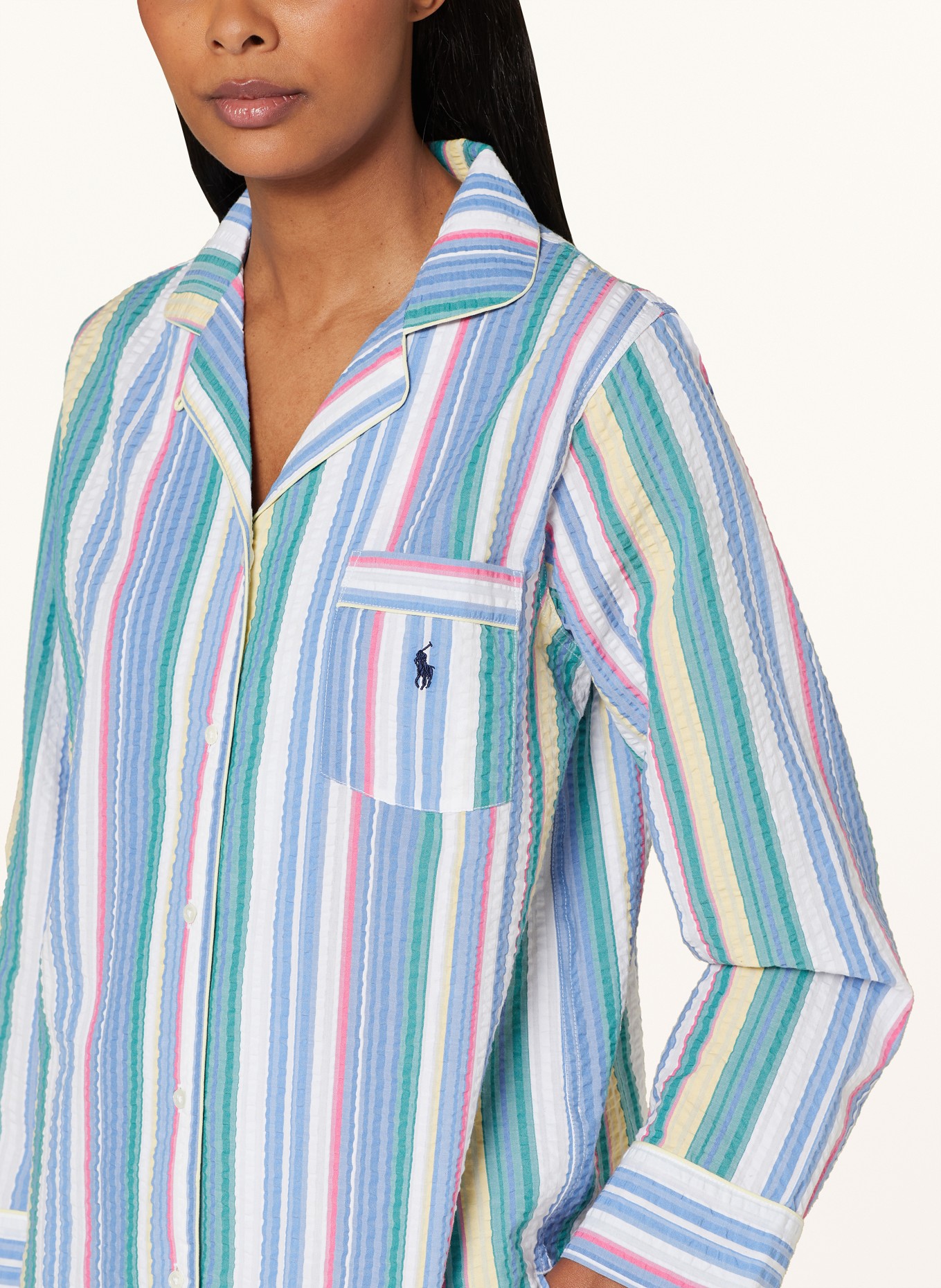 POLO RALPH LAUREN Schlafanzug aus Musselin, Farbe: BLAU/ GRÜN/ GELB (Bild 4)