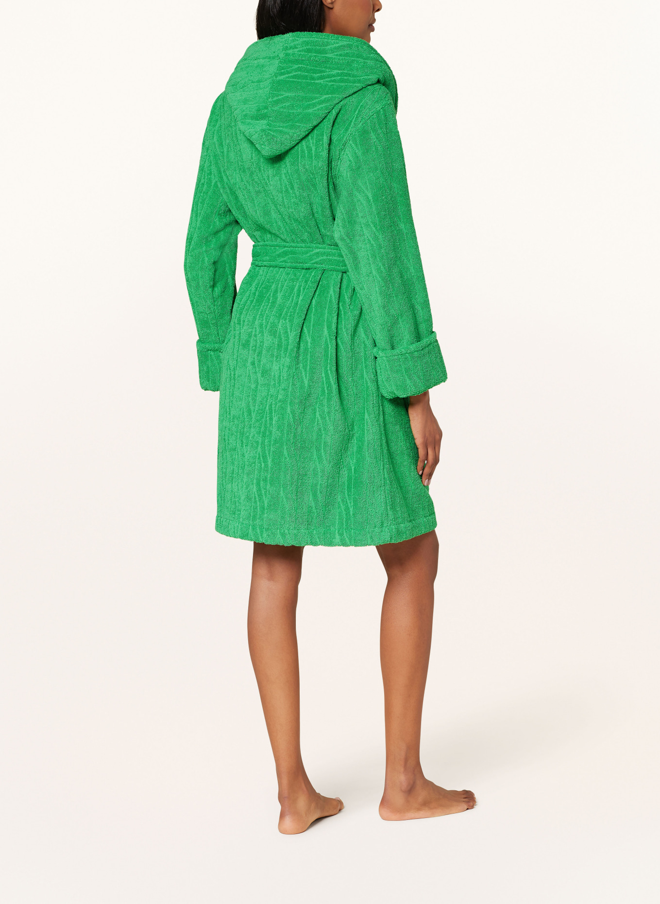 POLO RALPH LAUREN Women’s bathrobe with hood, Color: GREEN (Image 3)