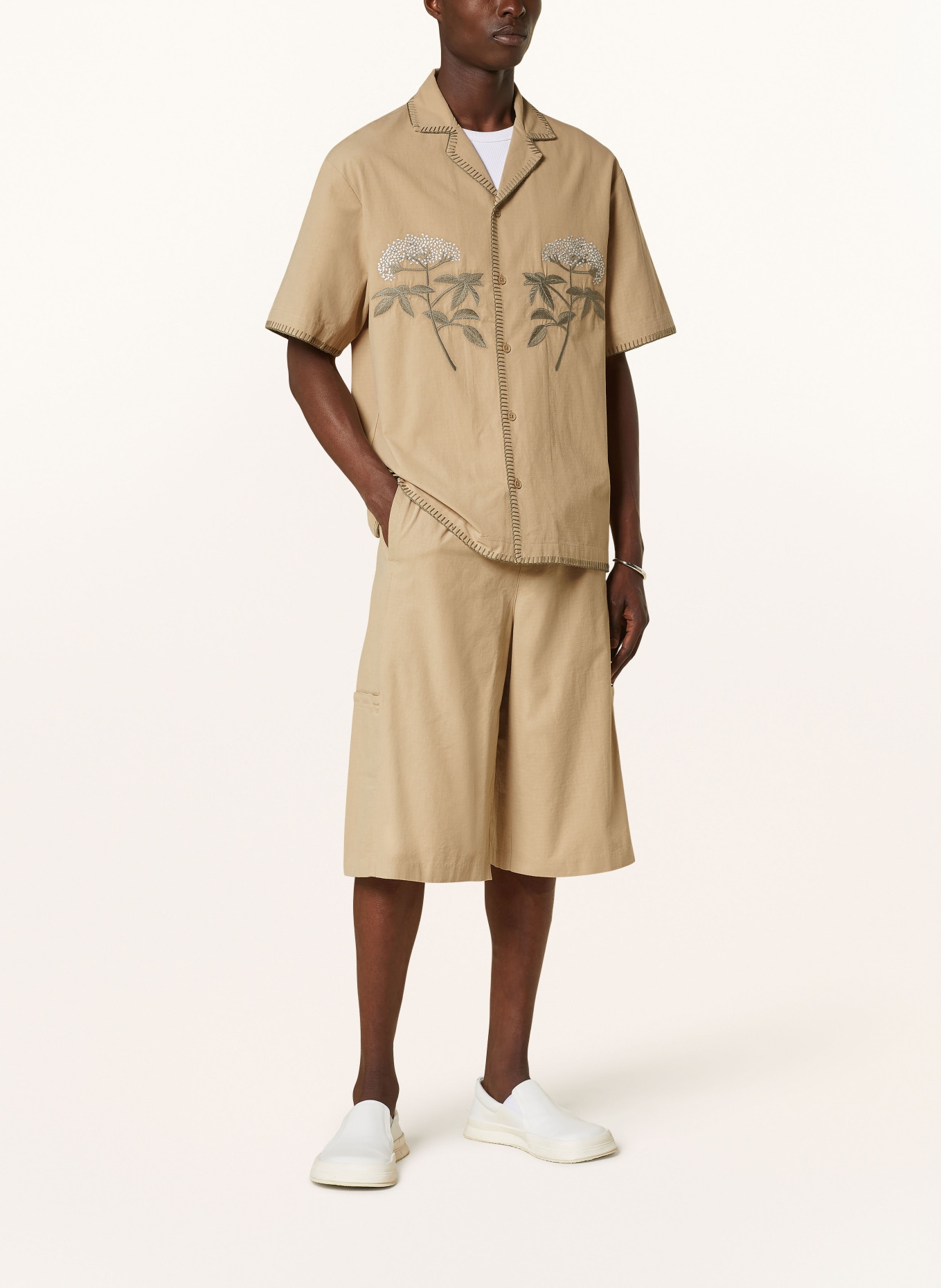 HOLZWEILER Koszula z klapami PIER comfort fit, Kolor: BEŻOWY/ ZIELONY/ BIAŁY (Obrazek 2)