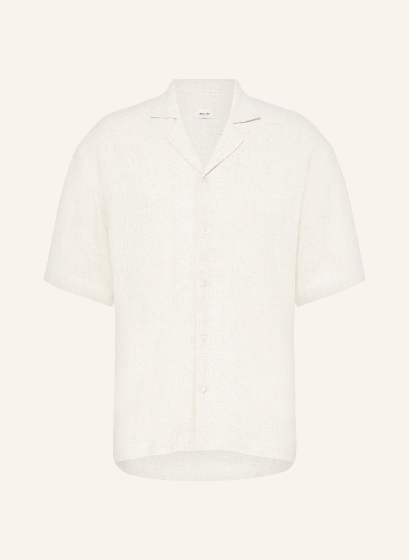 HOLZWEILER Koszula z klapami PIER comfort fit z lnem, Kolor: 1006 SAND MIX (Obrazek 1)