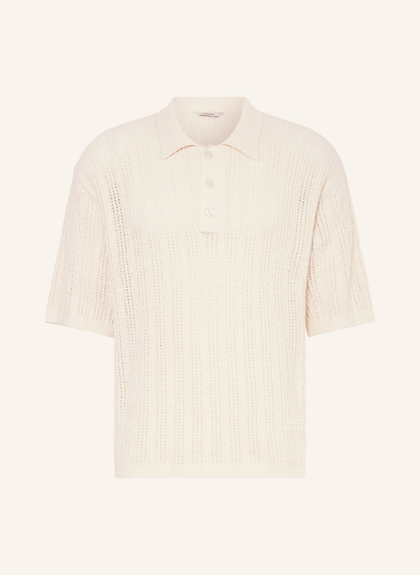 HOLZWEILER Knitted polo shirt, Color: ECRU (Image 1)