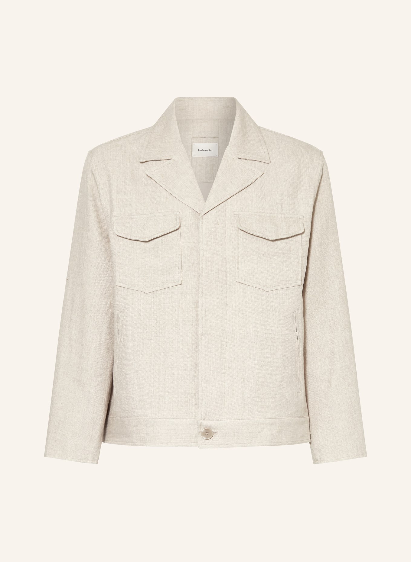 HOLZWEILER Jacket SIVERT with linen, Color: LIGHT BROWN (Image 1)
