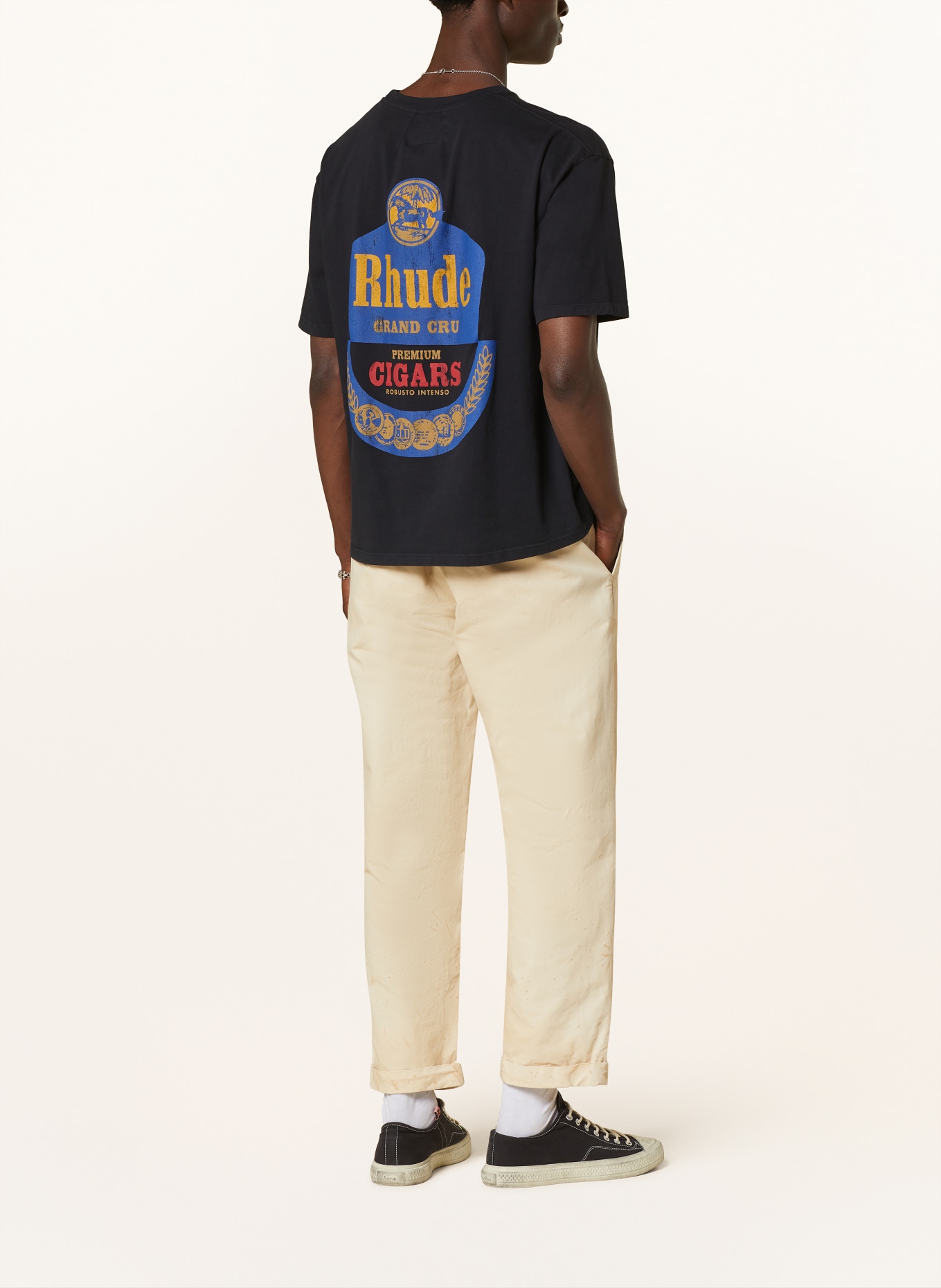 RHUDE T-shirt GRAND CRU, Kolor: CZARNY (Obrazek 2)