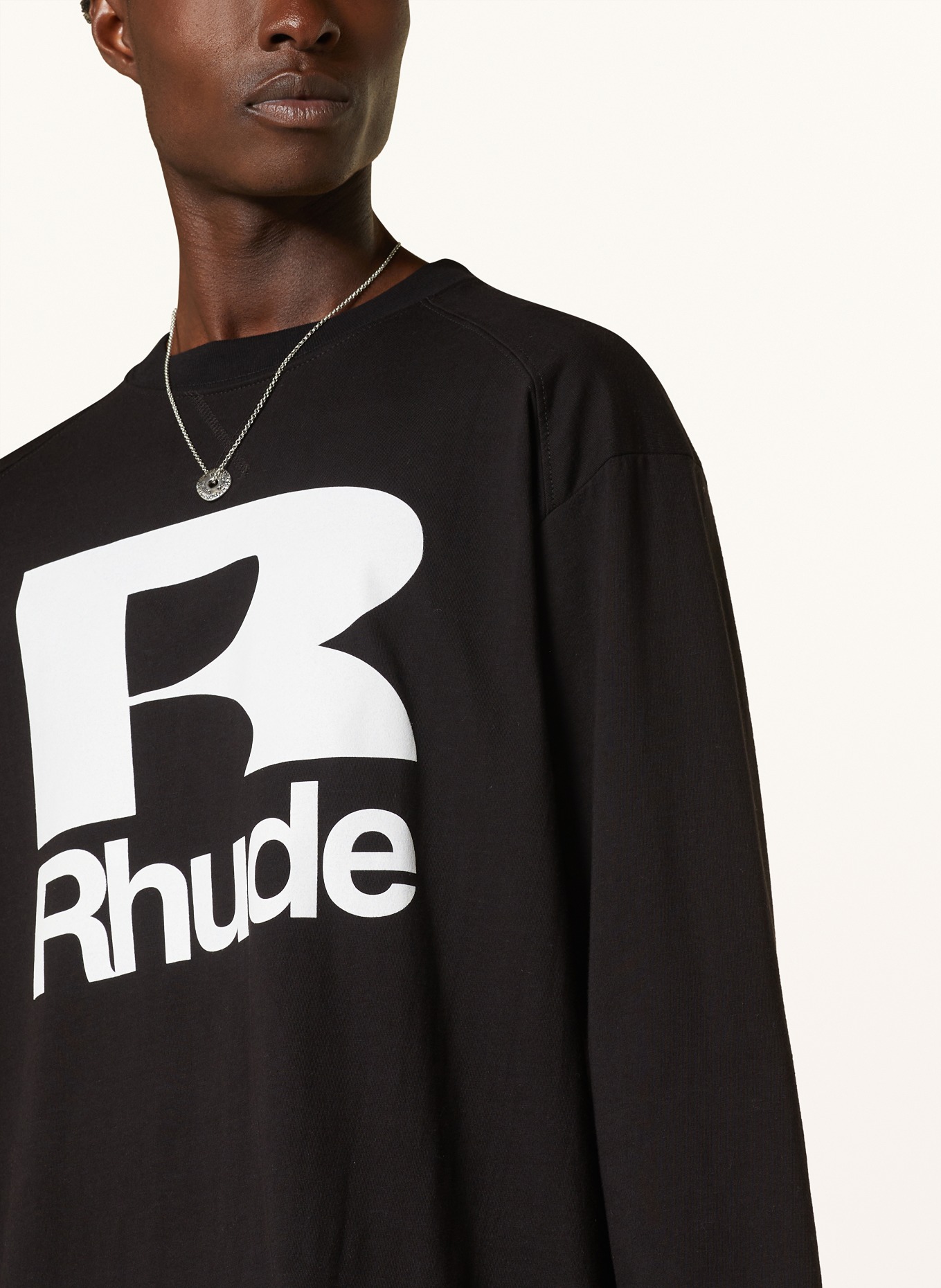 RHUDE Long sleeve shirt, Color: BLACK/ WHITE (Image 4)