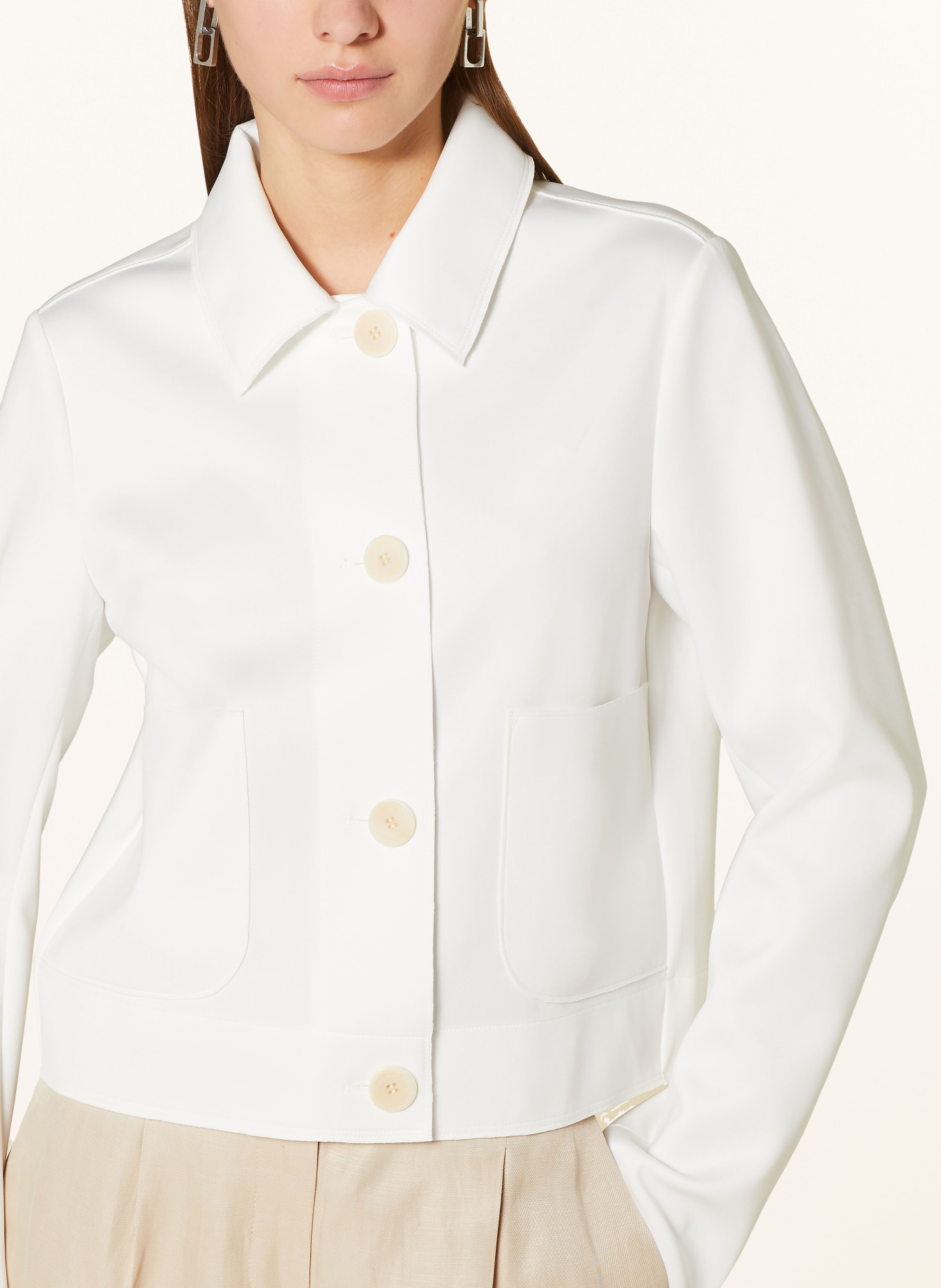 MILESTONE Boxy jacket MSSTAR, Color: WHITE (Image 4)