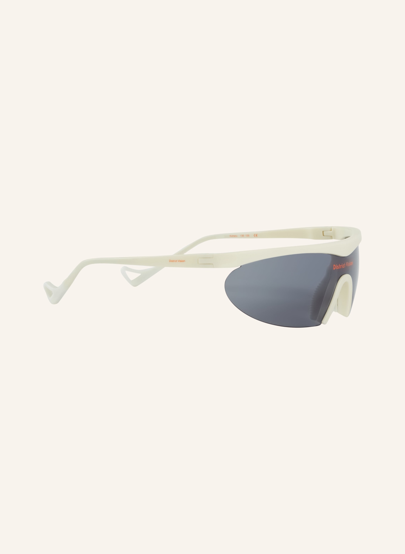 District Vision Multisport sunglasses KOHARU ECLIPSE, Color: LIMESTONE - MATTE WHITE/ GRAY (Image 3)