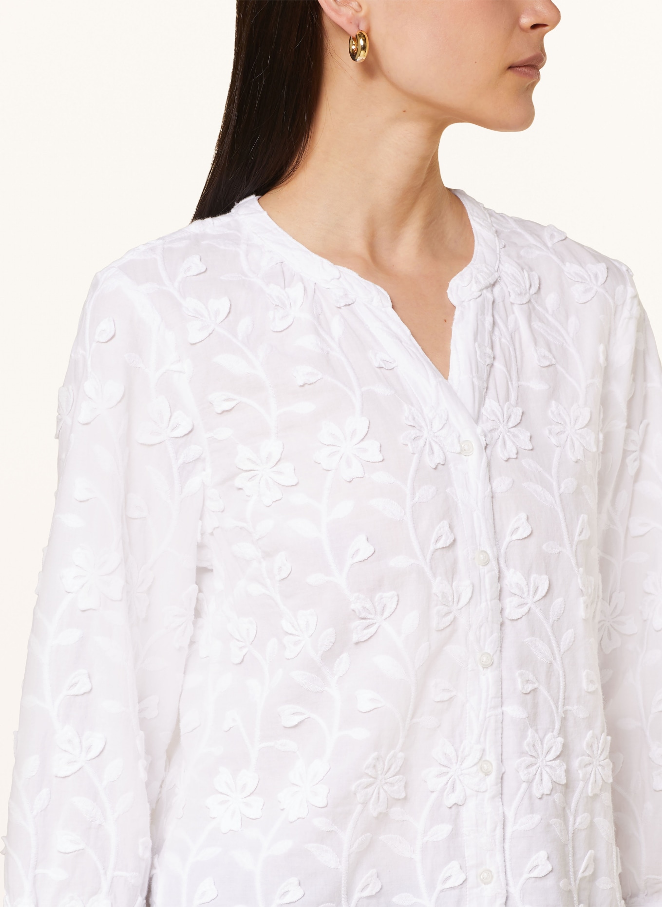 BRAX Shirt blouse VELIA with 3/4 sleeves, Color: WHITE (Image 4)